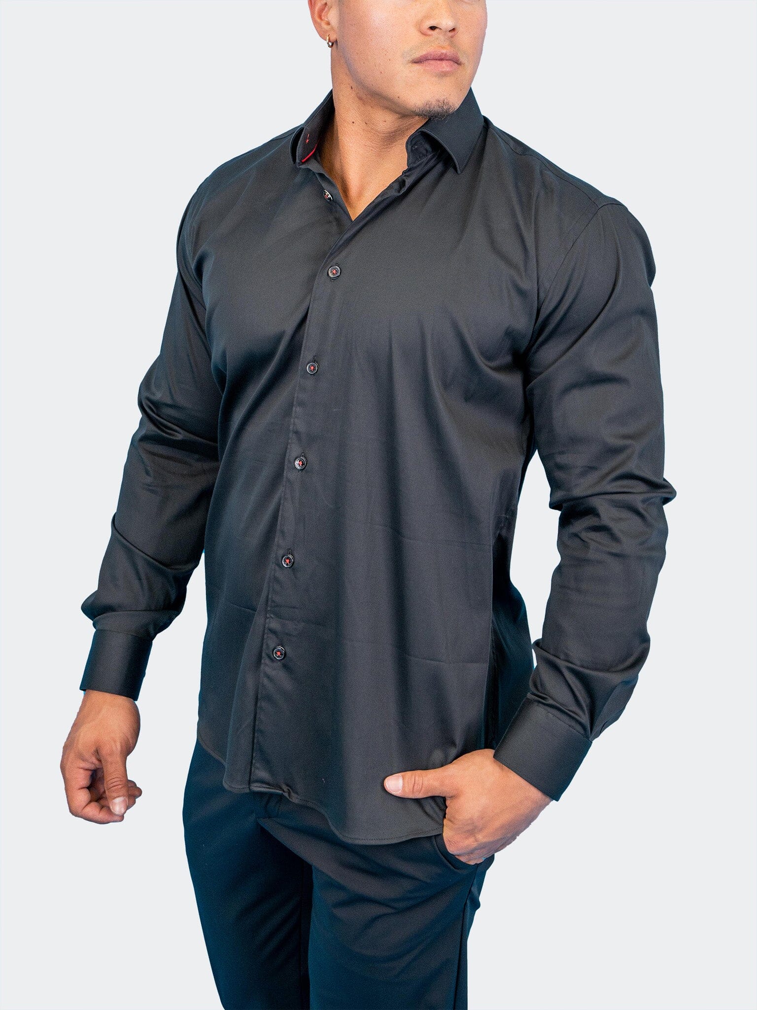 JacqCuff Black Dress Shirt