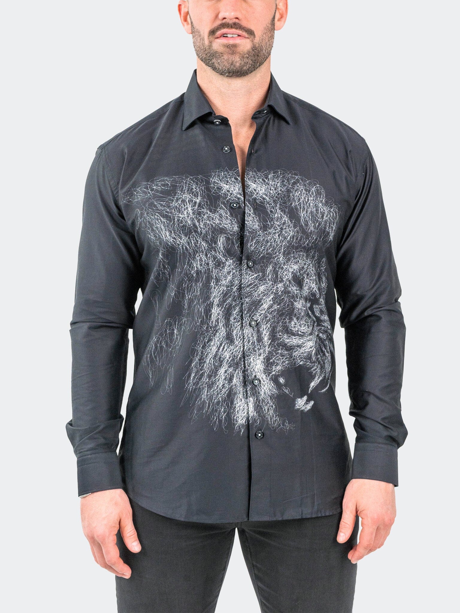 Fibonacci LionChalk Black Shirt