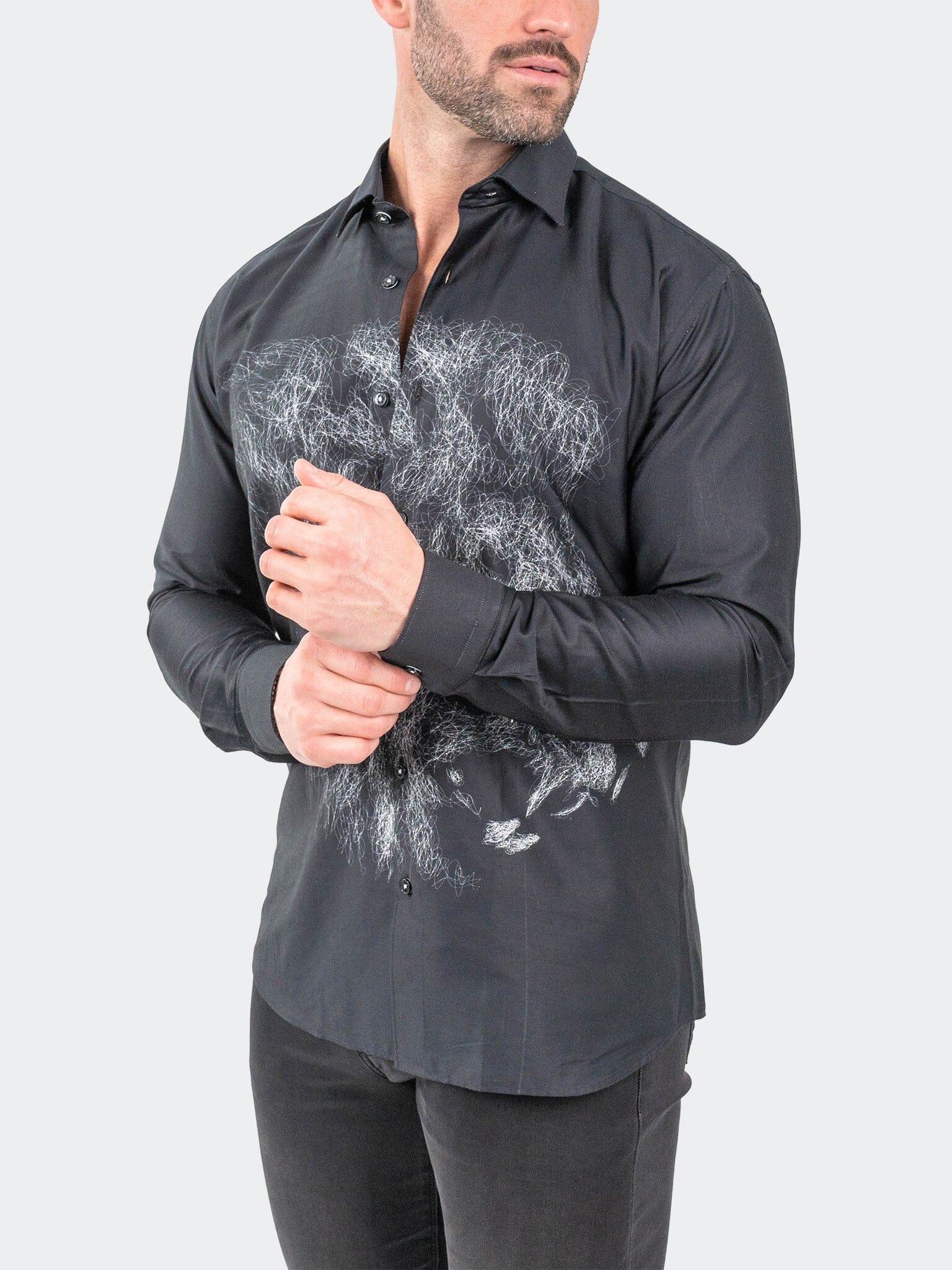 Fibonacci LionChalk Black Shirt