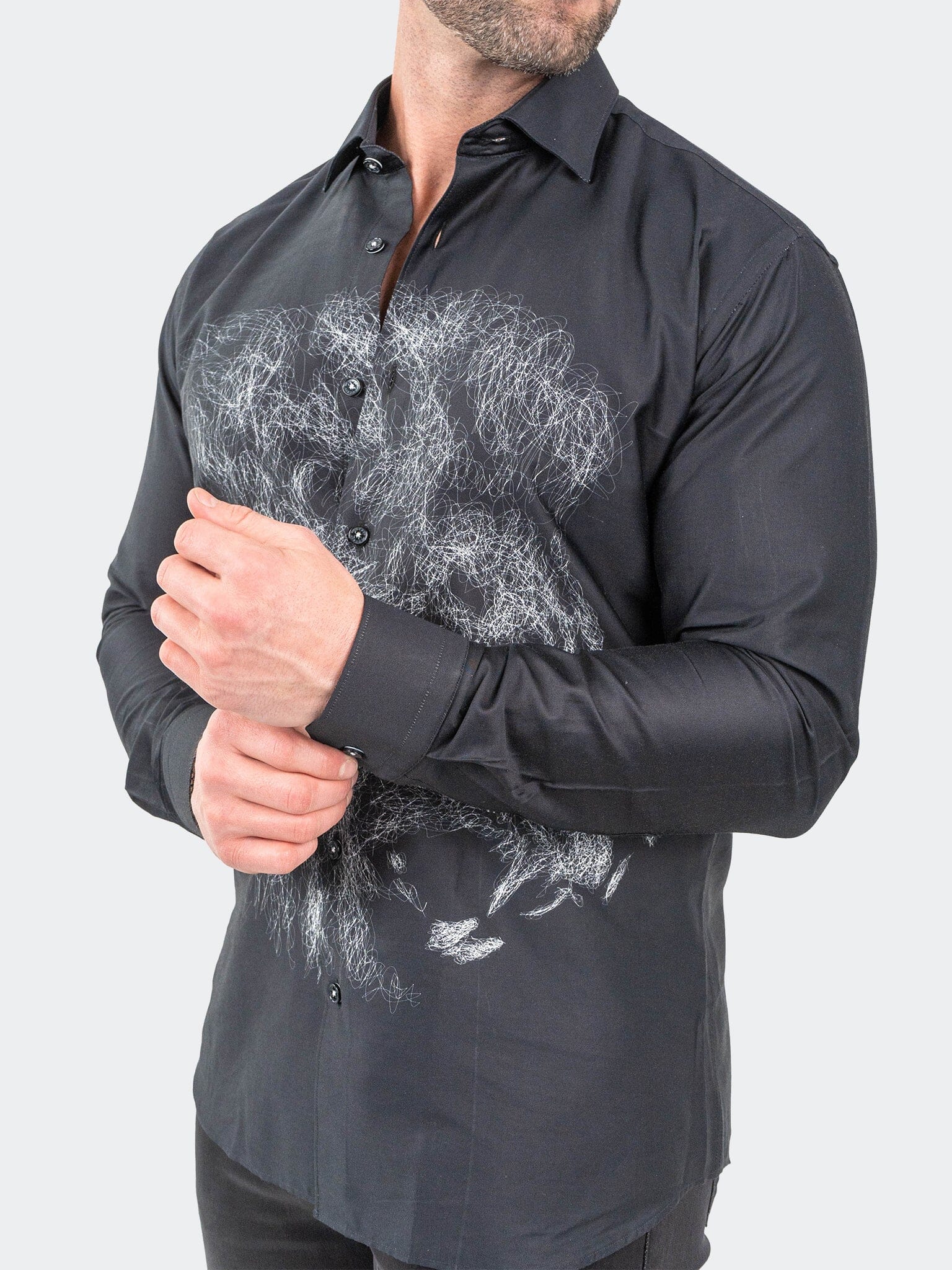 Fibonacci LionChalk Black Shirt