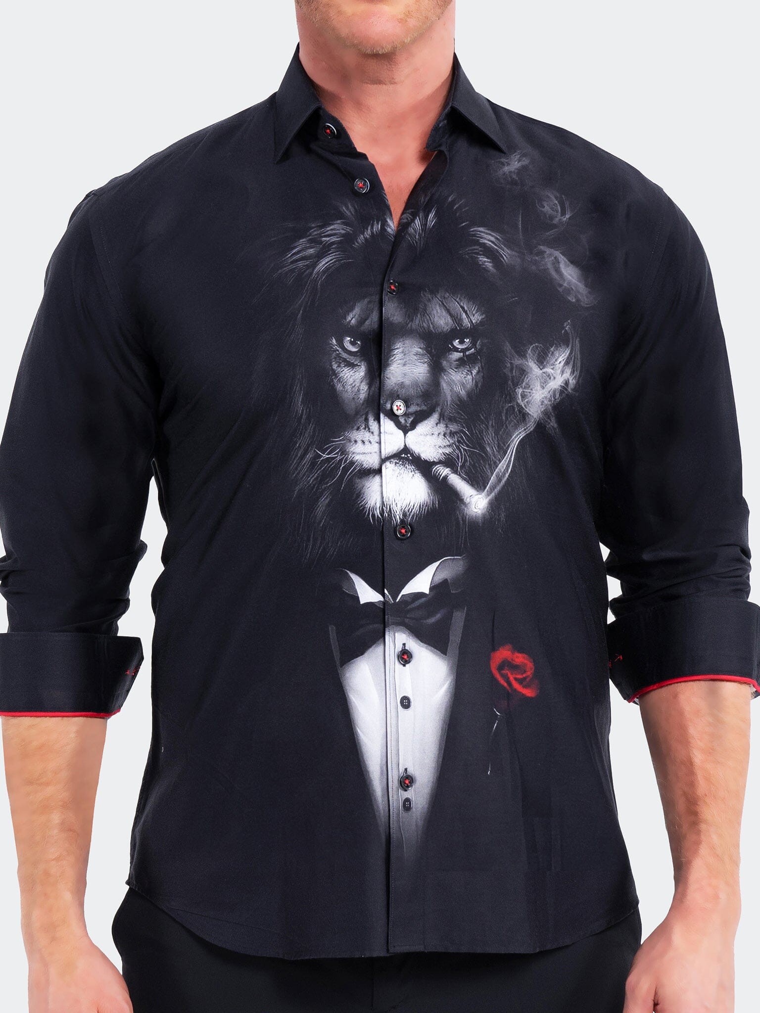 Perm Fibonacci Lion Smoke Black Shirt