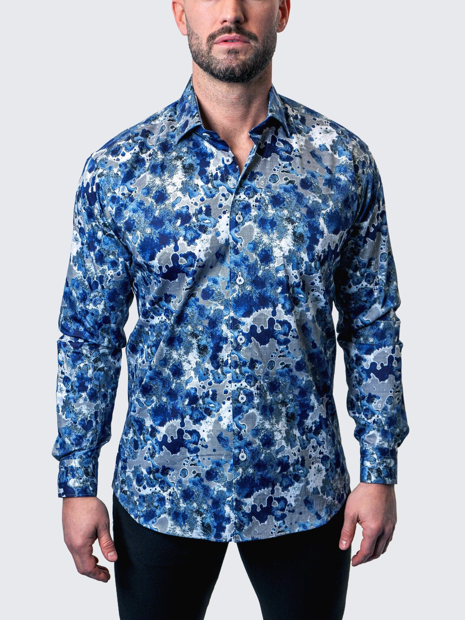 Fibonacci Oil Spill Blue Shirt
