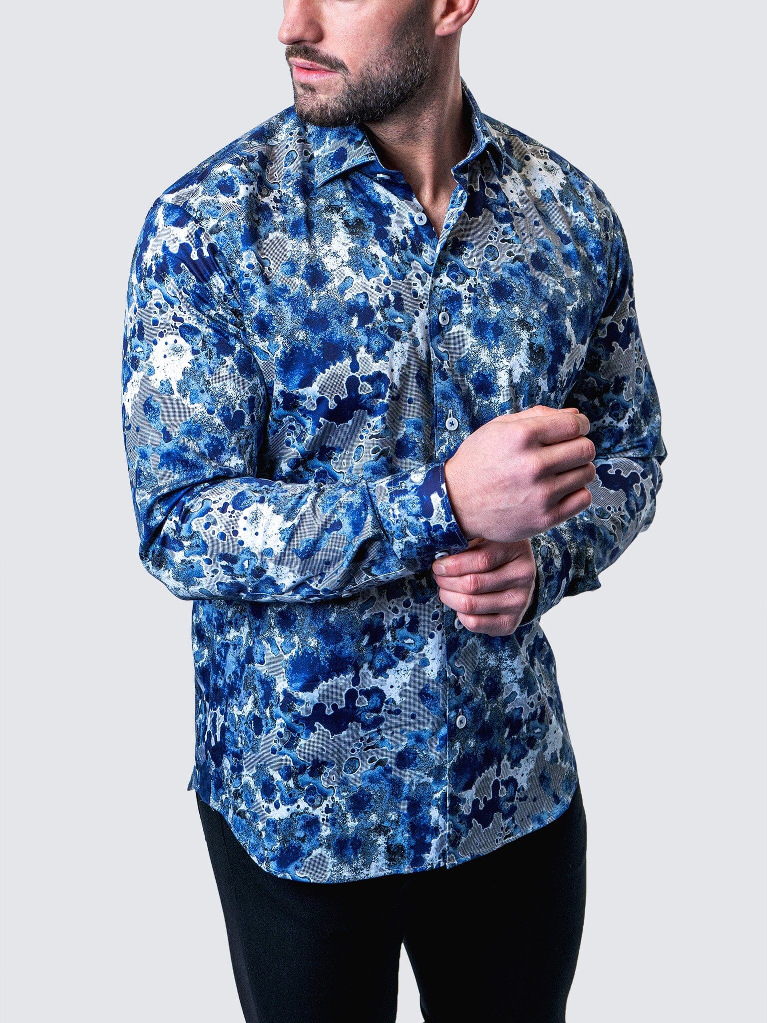 Fibonacci Oil Spill Blue Shirt