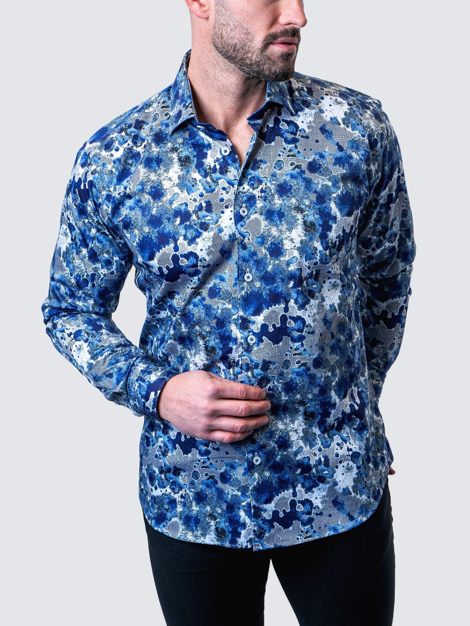 Fibonacci Oil Spill Blue Shirt