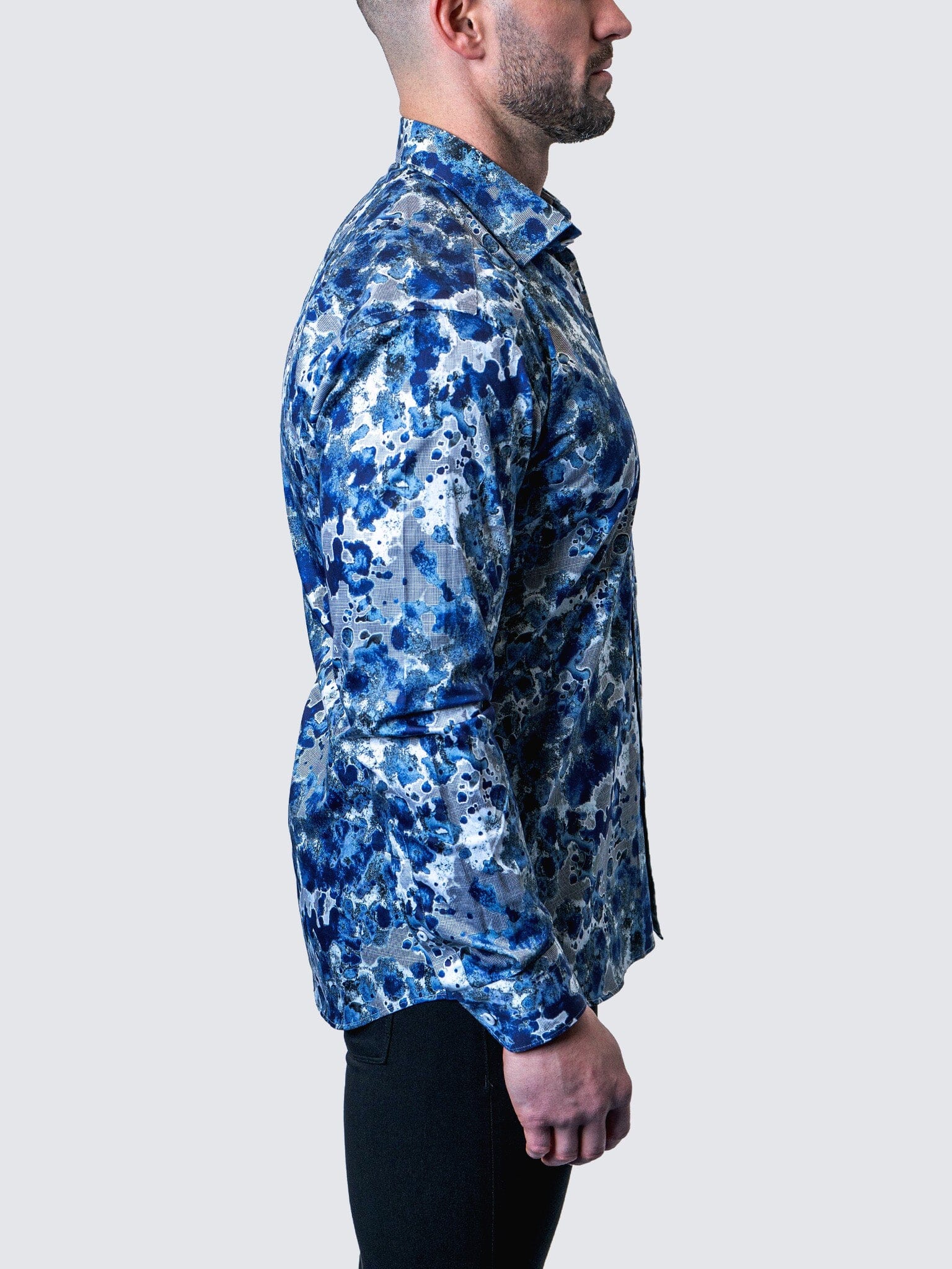 Fibonacci Oil Spill Blue Shirt