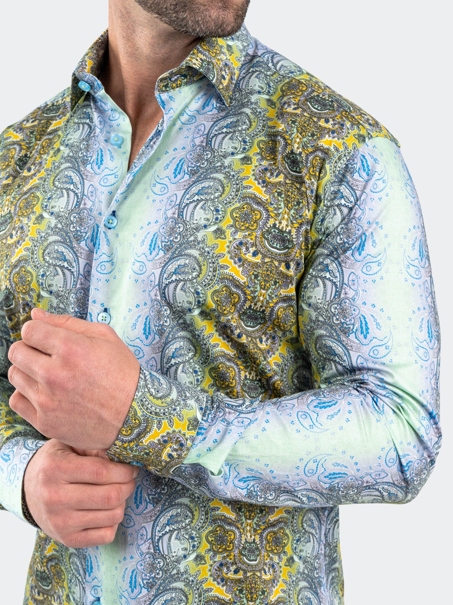 Fibonacci PaisleyLuxe Green Shirt