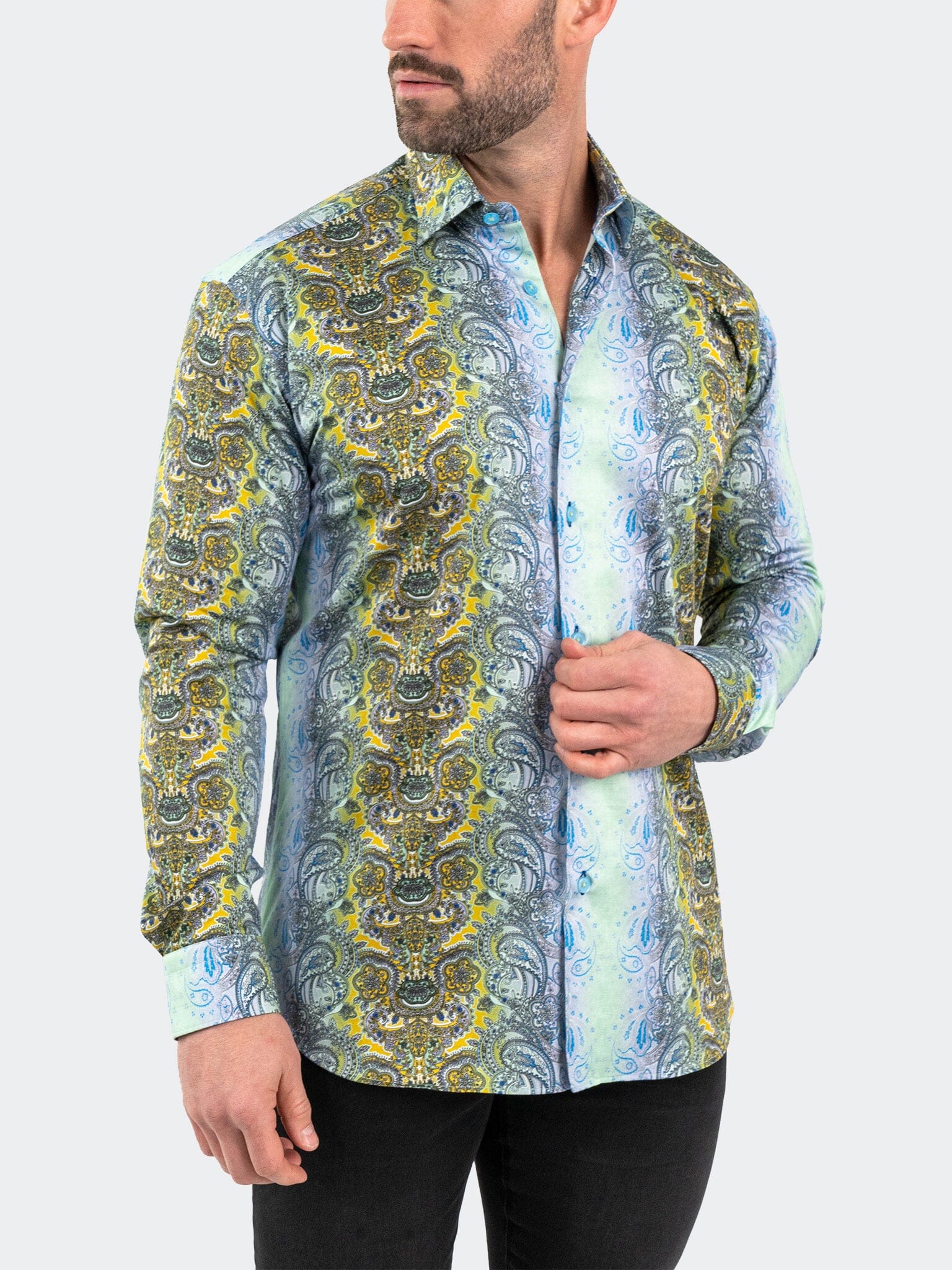 Fibonacci PaisleyLuxe Green Shirt