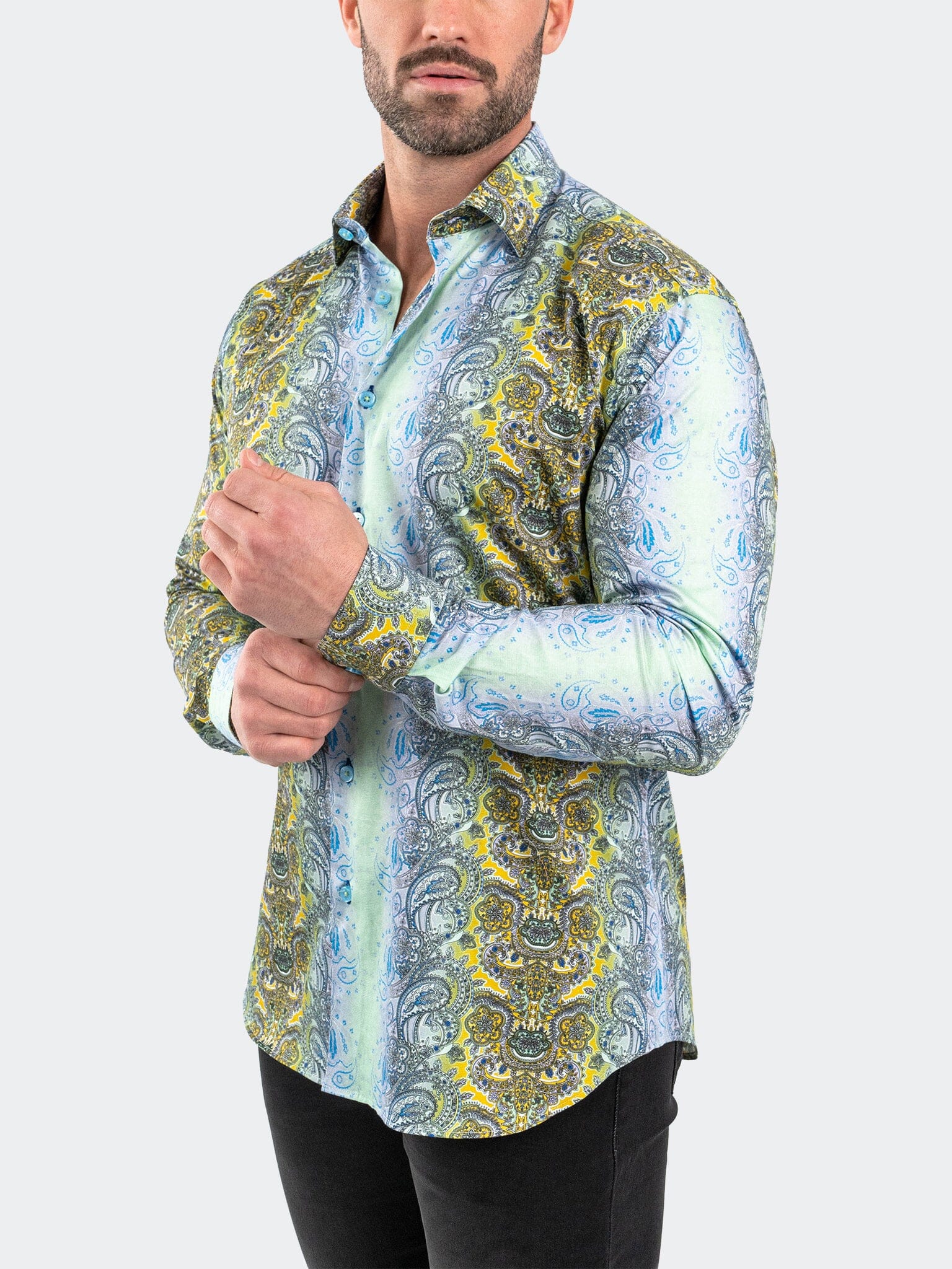 Fibonacci PaisleyLuxe Green Shirt