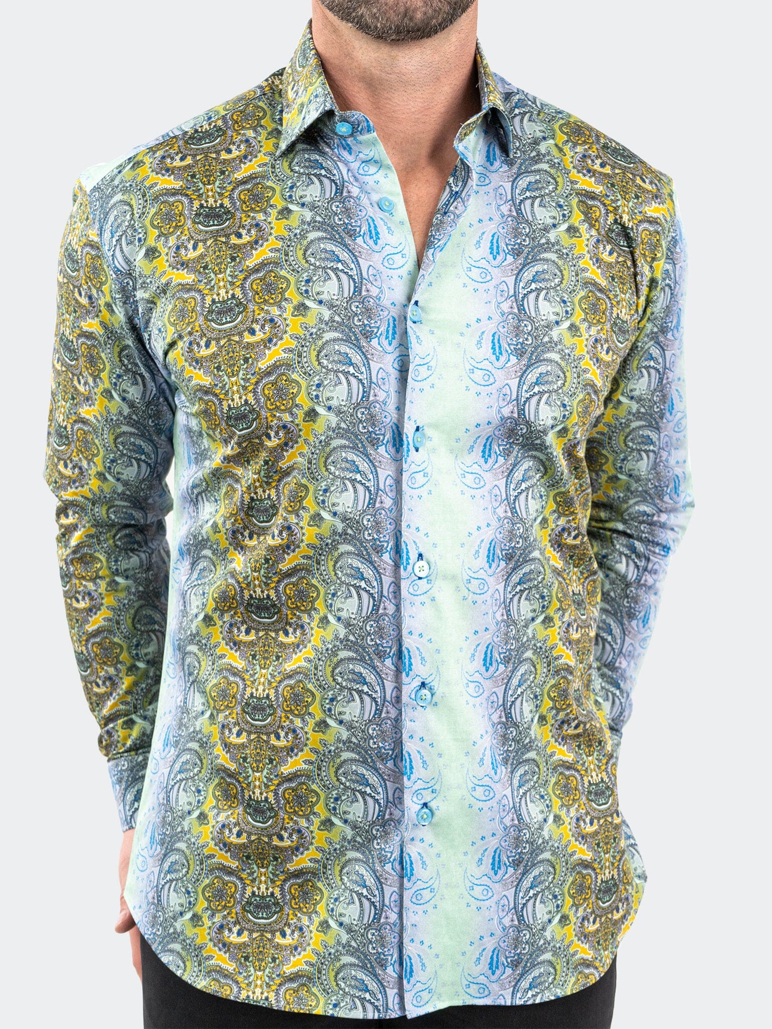 Fibonacci PaisleyLuxe Green Shirt