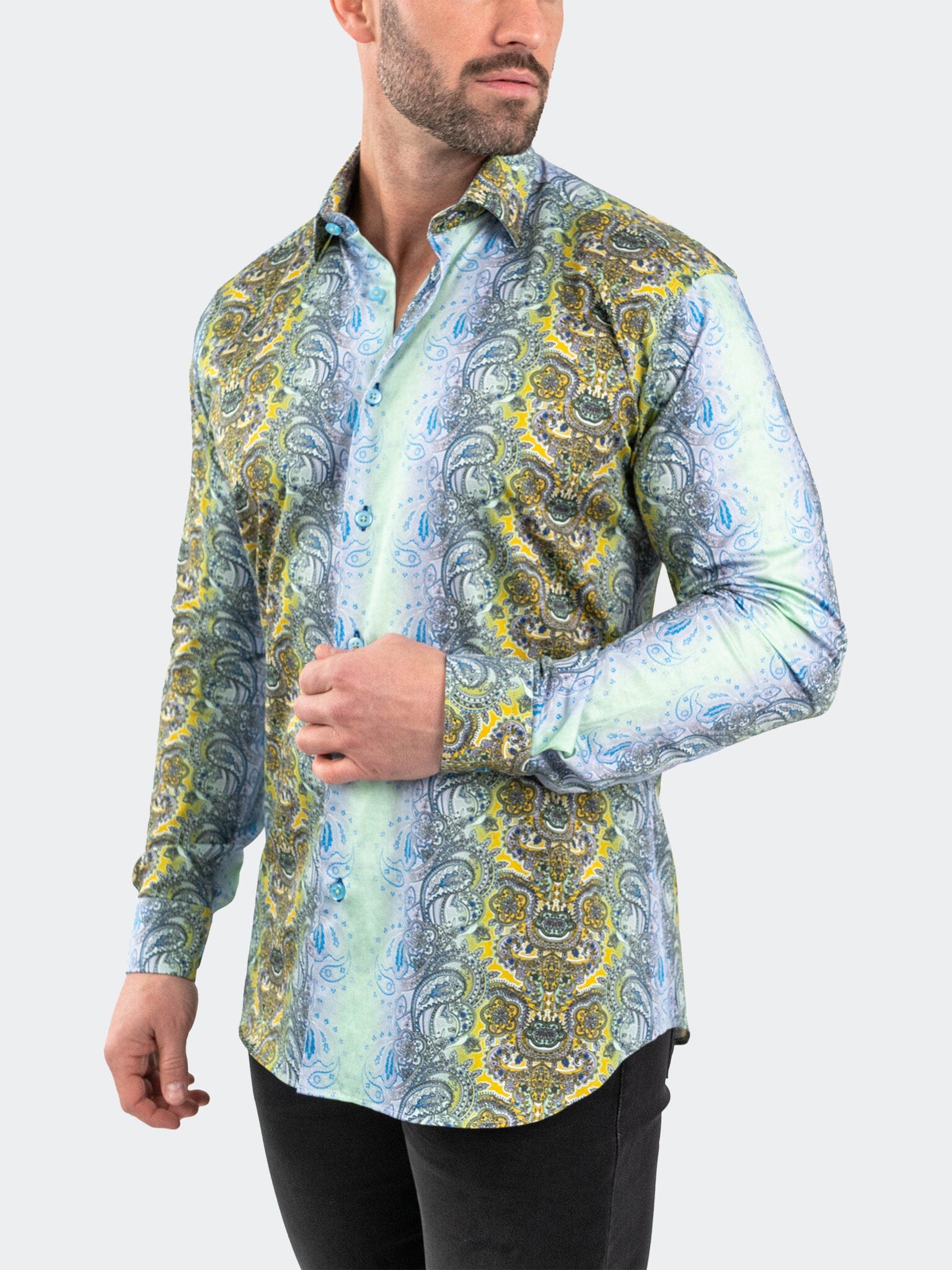 Fibonacci PaisleyLuxe Green Shirt