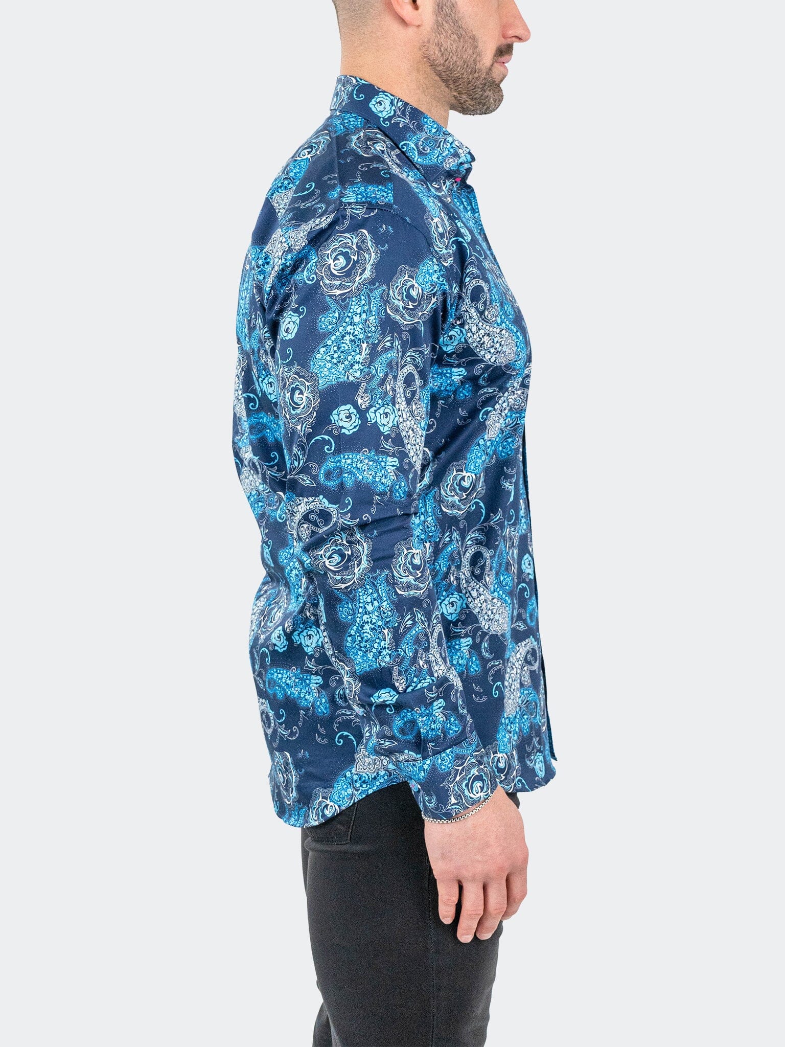 Fibonacci PaisleySky Navy