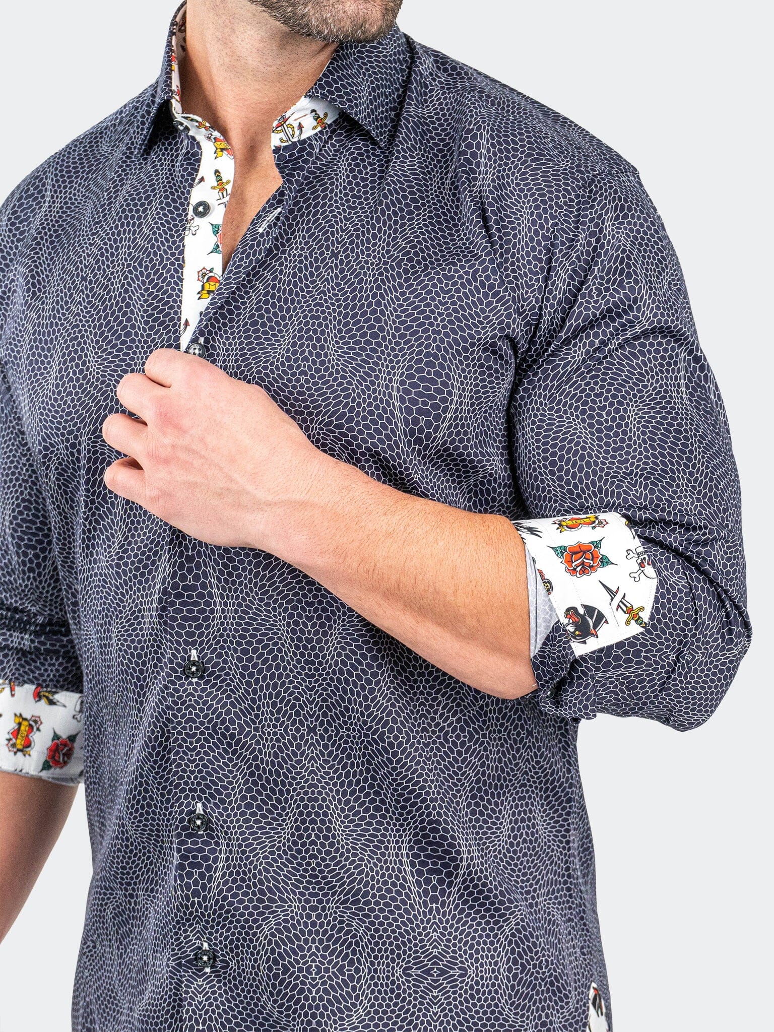Fibonacci PirateNet Navy Shirt