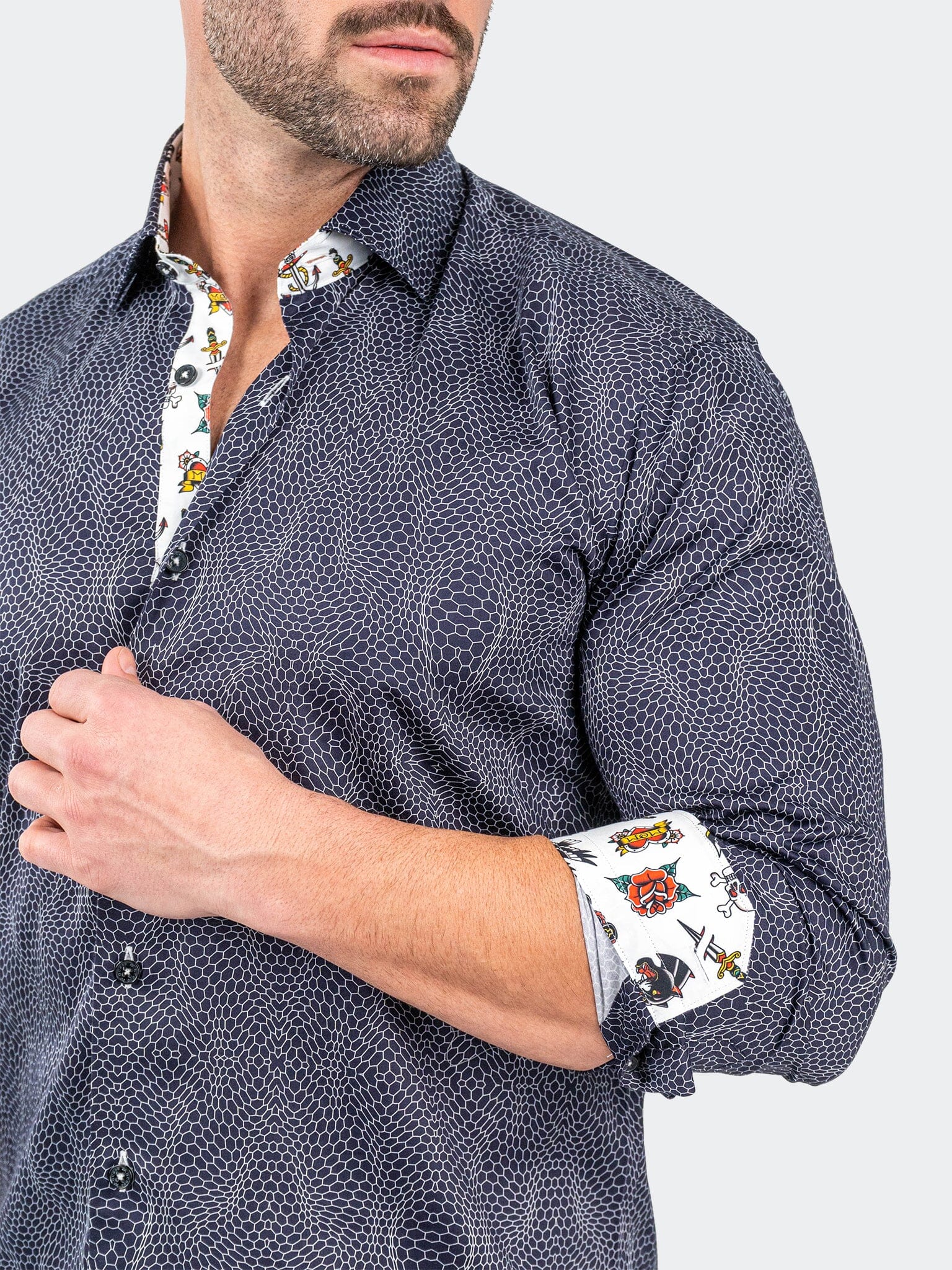 Fibonacci PirateNet Navy Shirt