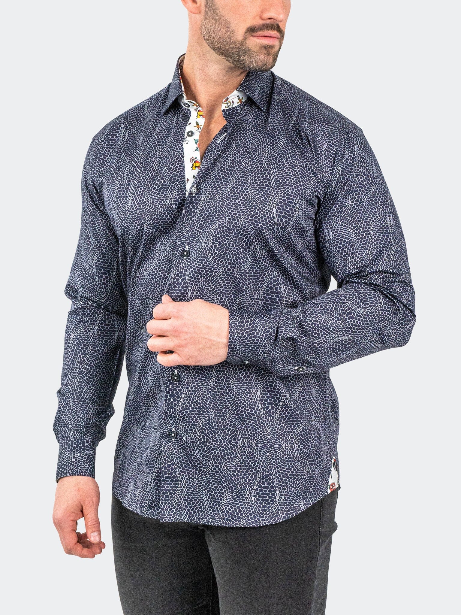 Fibonacci PirateNet Navy Shirt