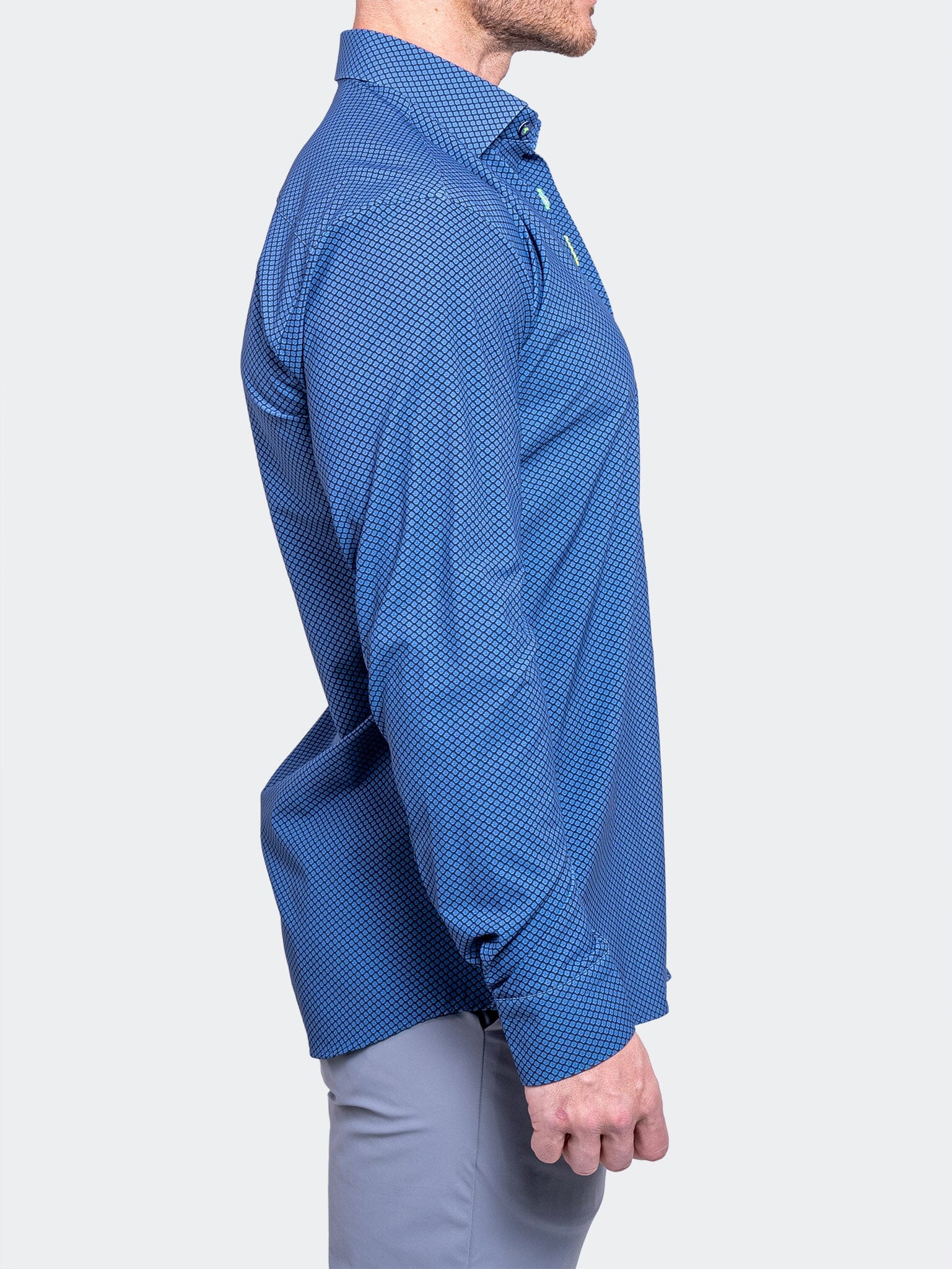 Fibonacci Microdot Blue Shirt