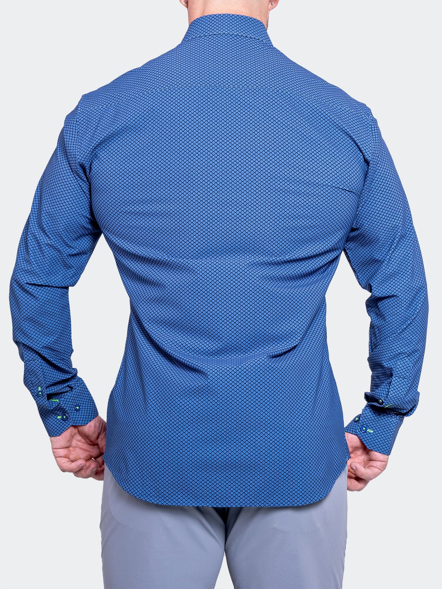 Fibonacci Microdot Blue Shirt