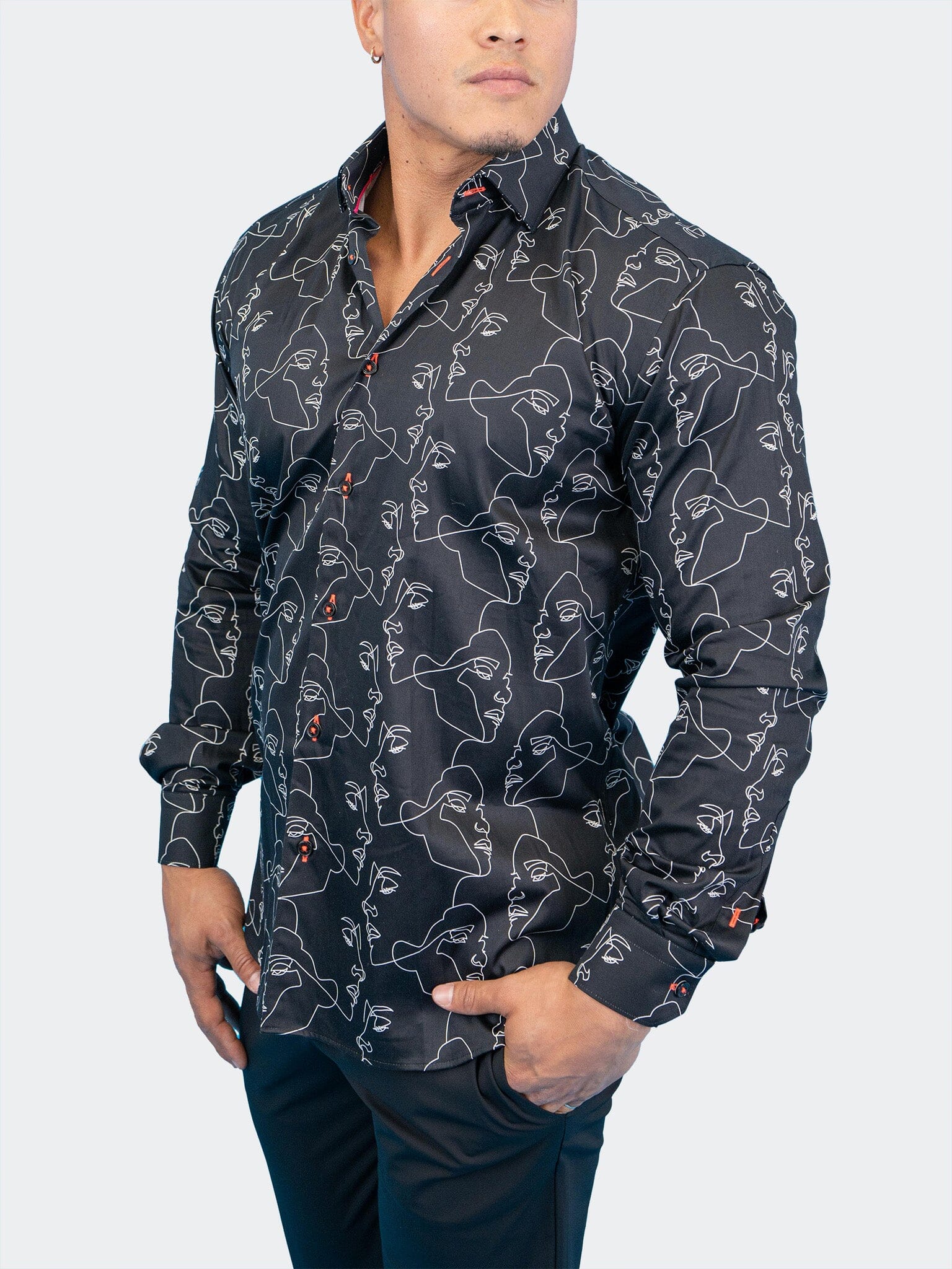 Fibonacci Retro Look Black Shirt