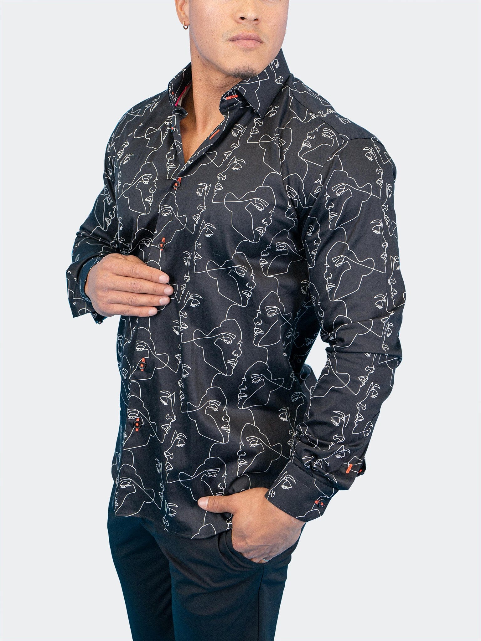 Fibonacci Retro Look Black Shirt