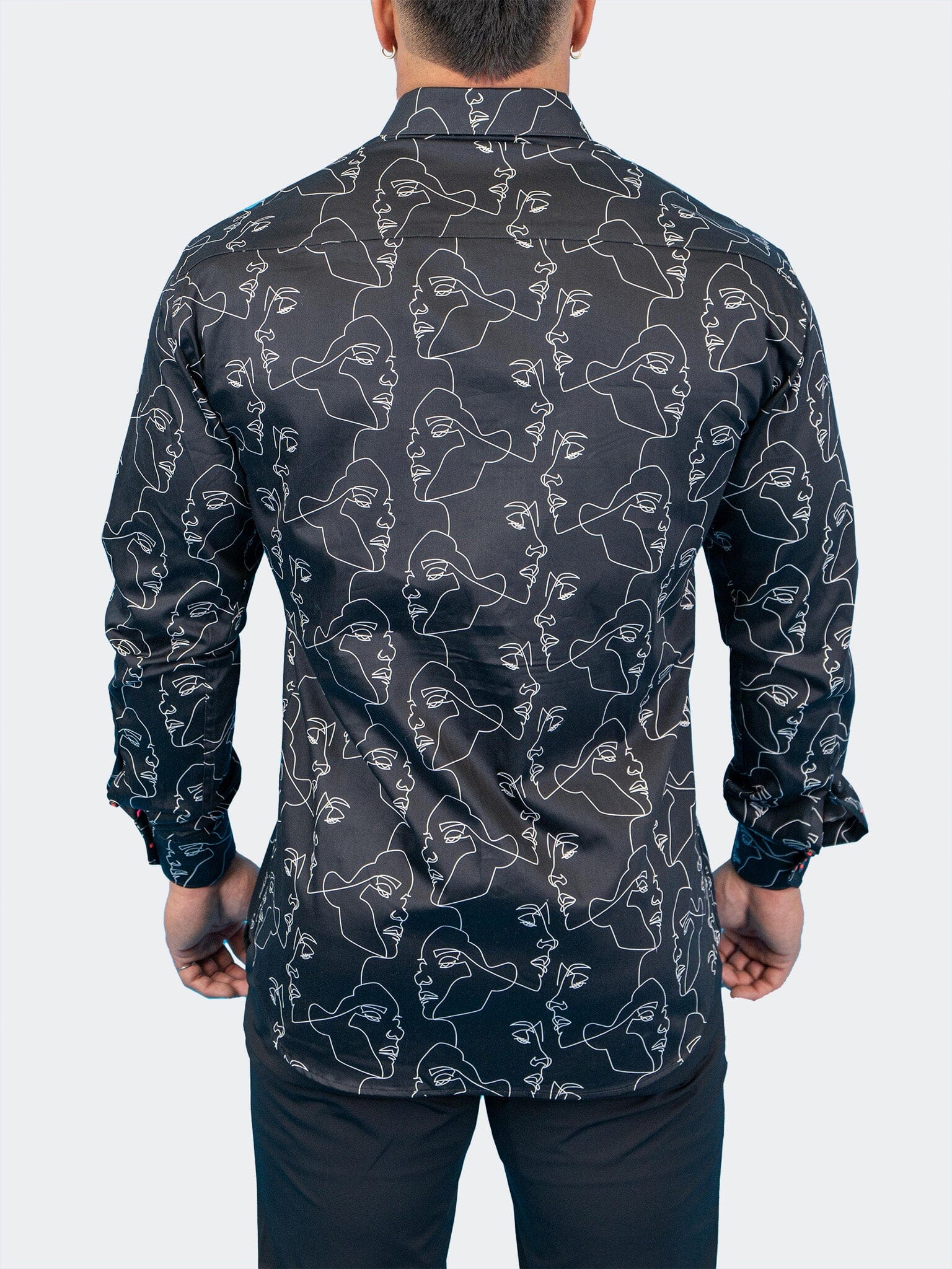 Fibonacci Retro Look Black Shirt