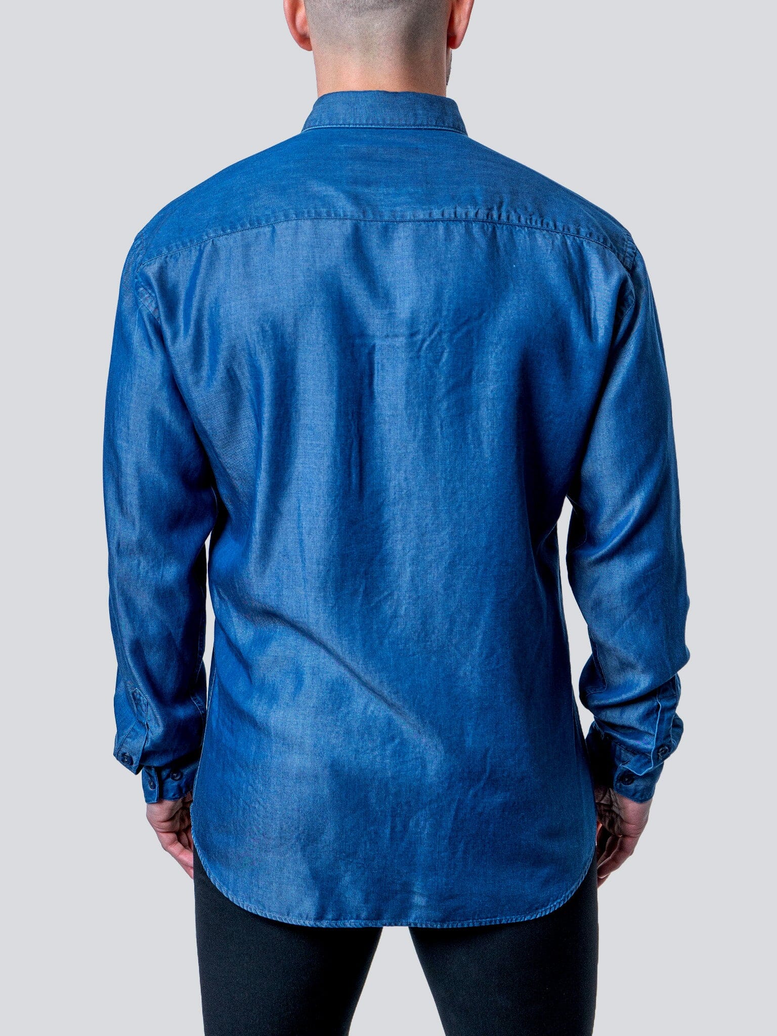 Fibonacci Shiny Denim Blue Shirt