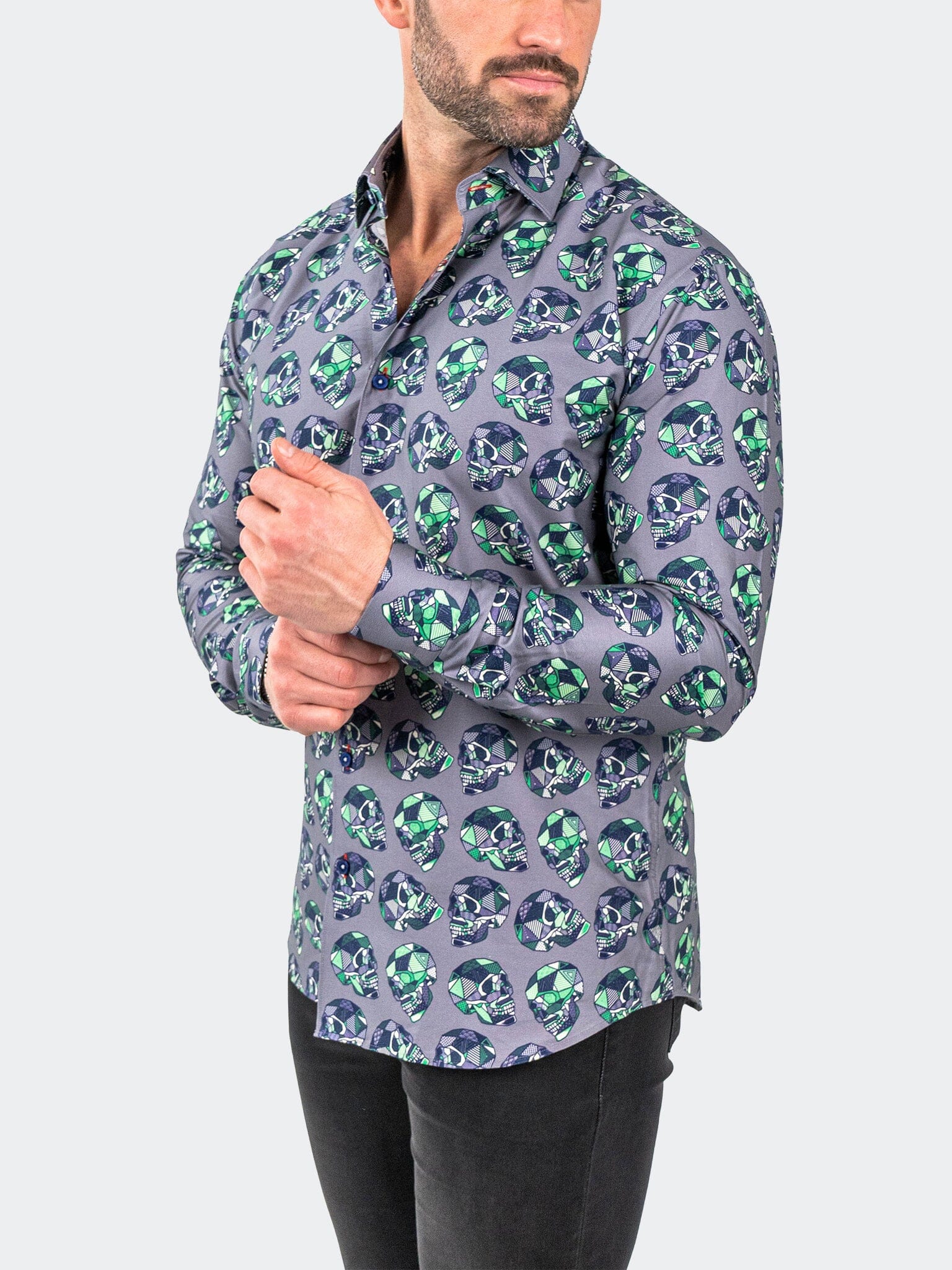Fibonacci SkullPatch Grey Shirt