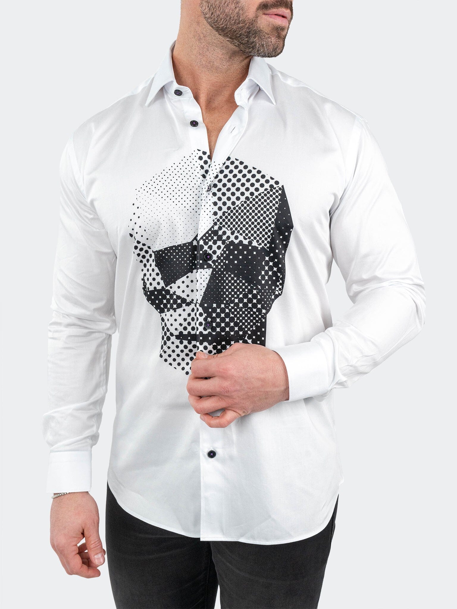 Fibonacci SkullPoints White Shirt