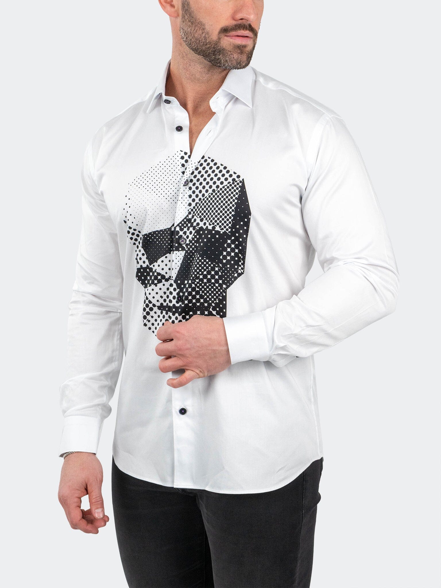 Fibonacci SkullPoints White Shirt
