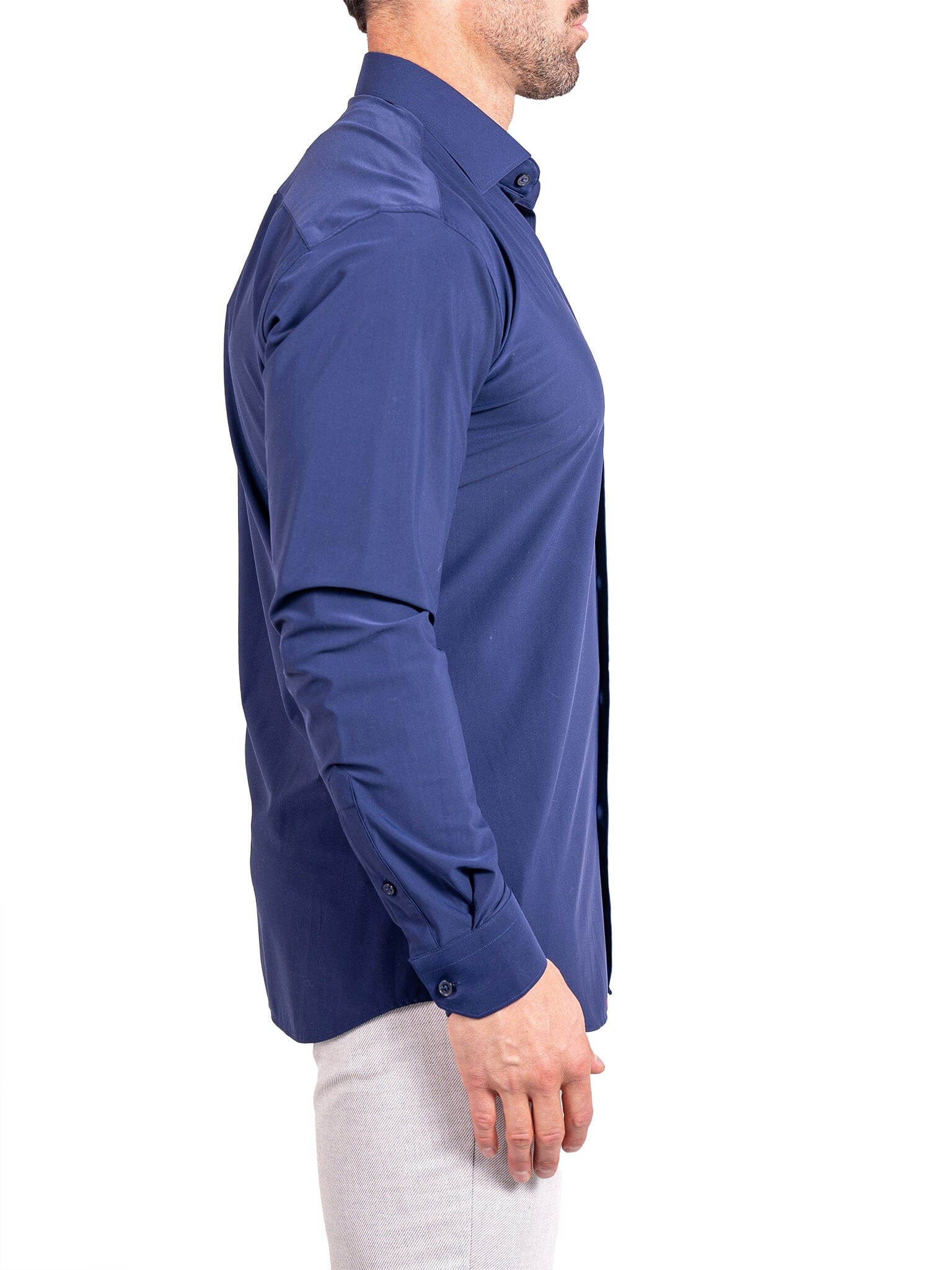 Perm Fibonacci Stretch Navy Shirt