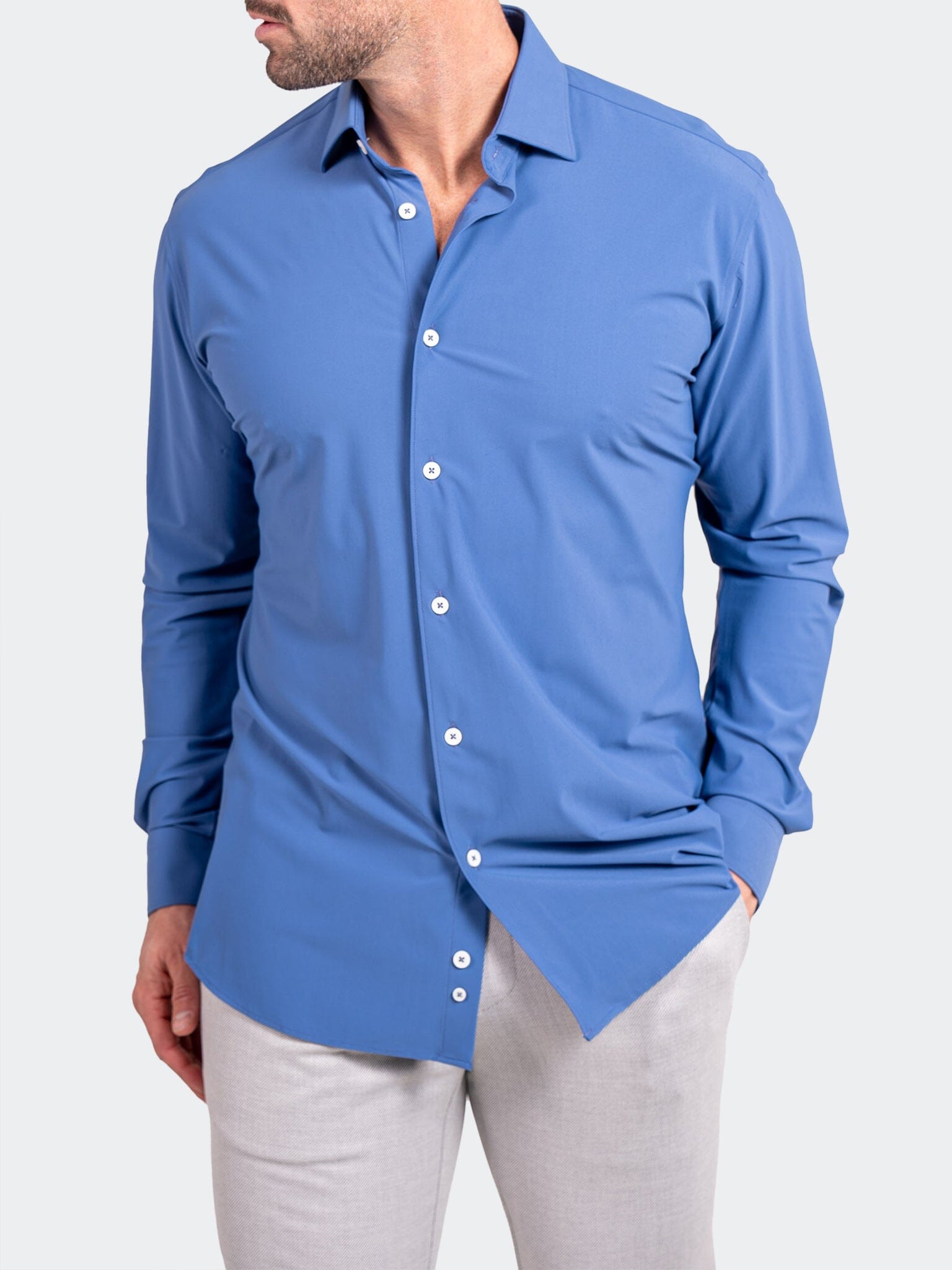 Perm Fibonacci StretchEuro Blue Shirt