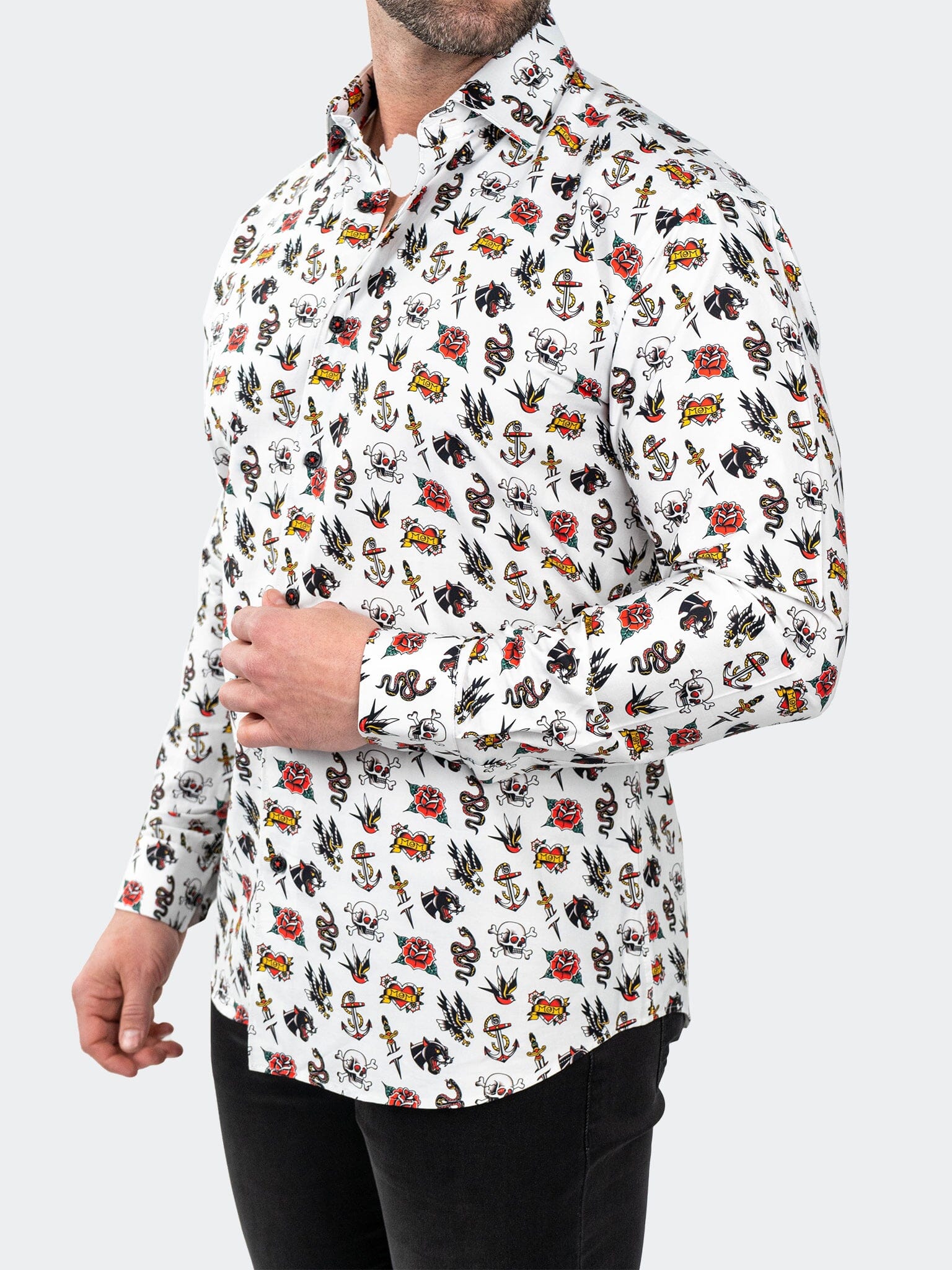 Fibonacci Tattoo White Shirt