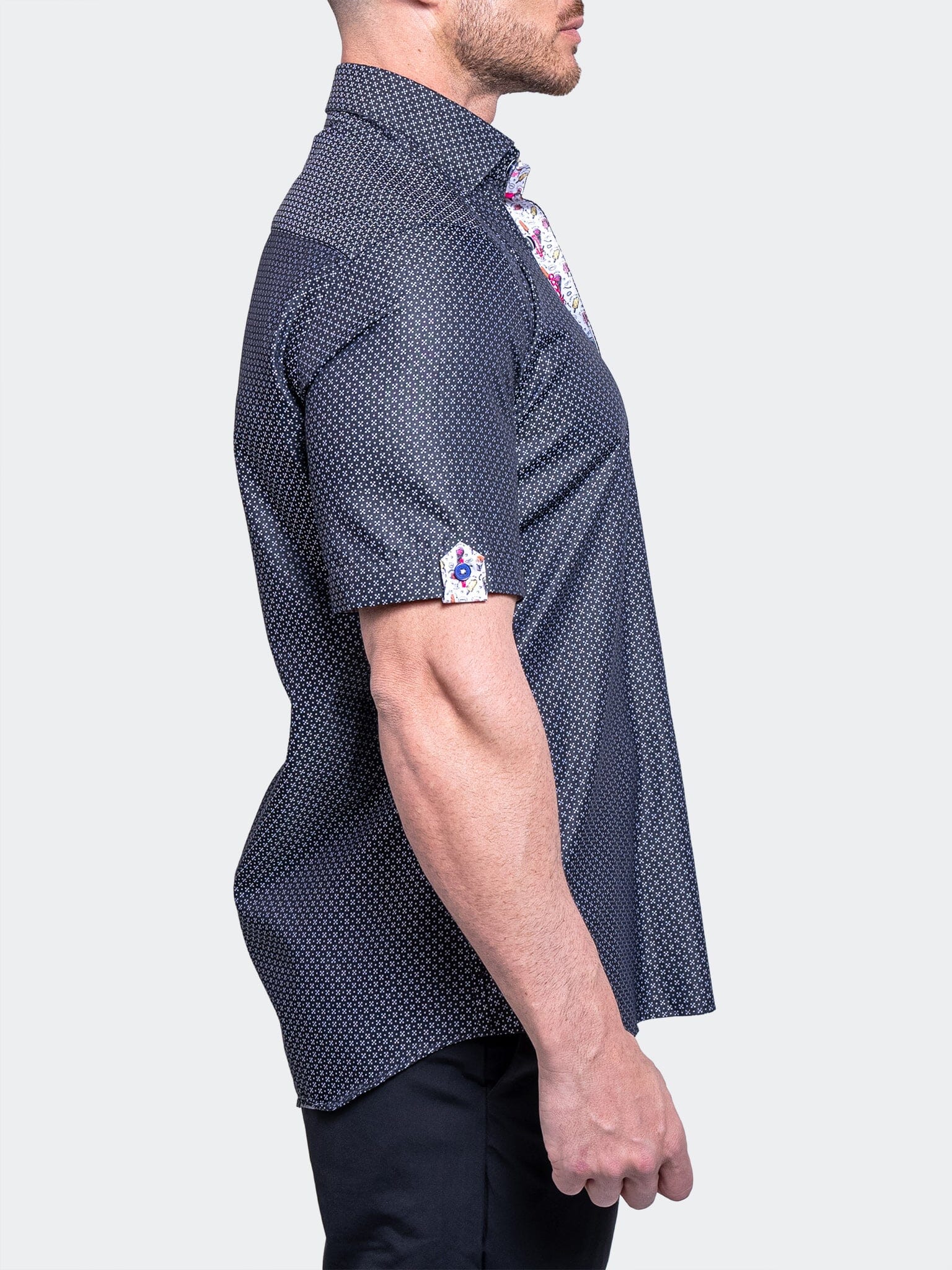Galileo Black Micro-Dot Shirt