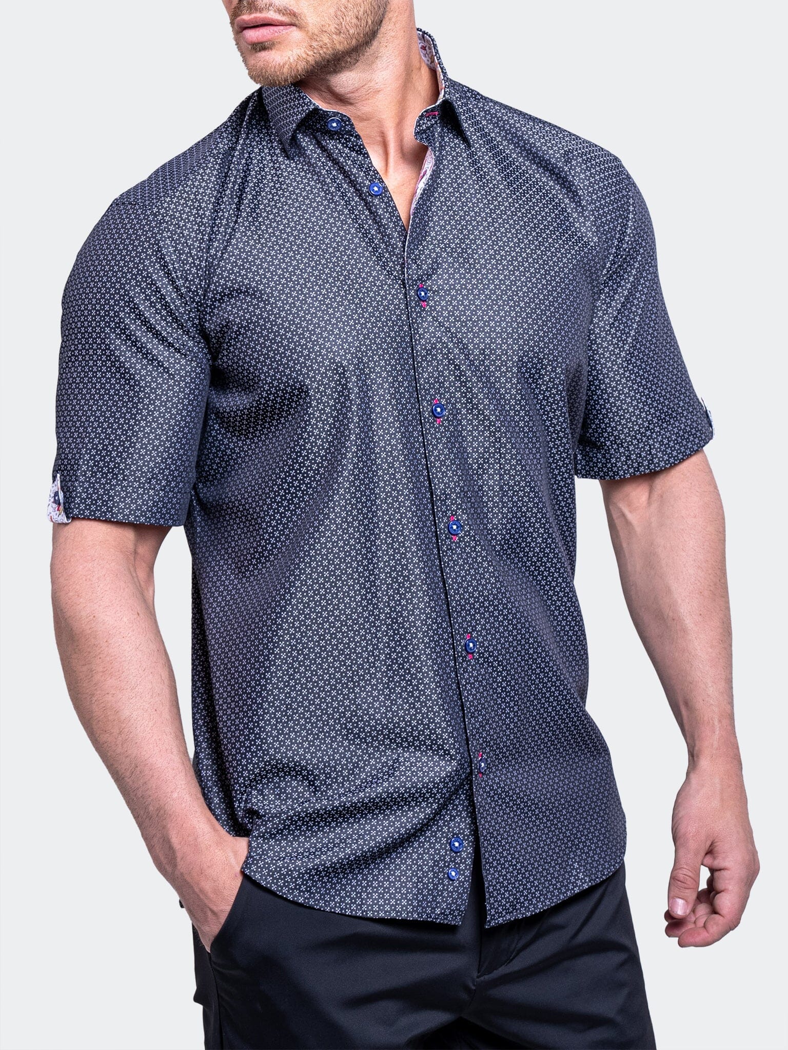 Galileo Black Micro-Dot Shirt