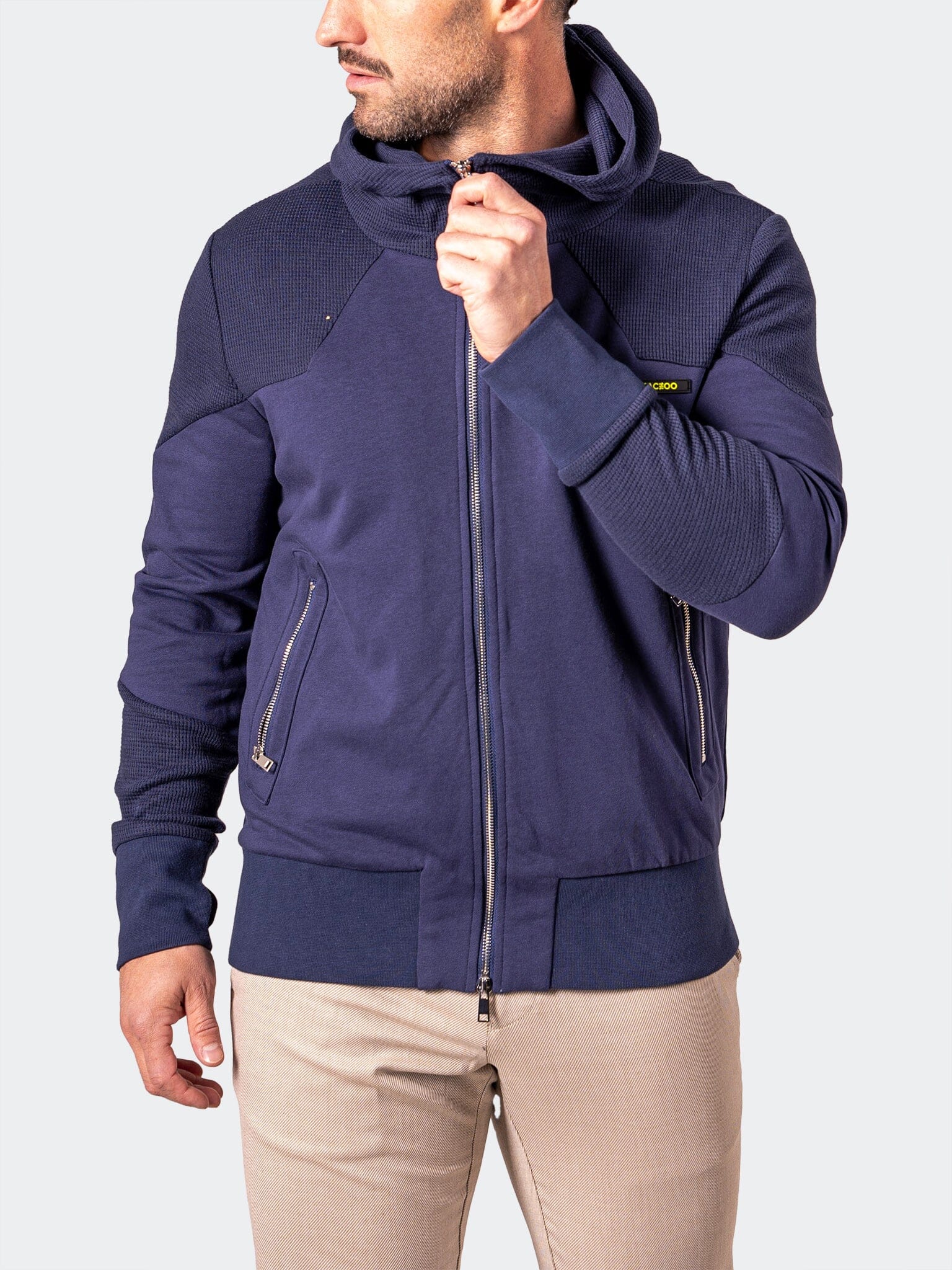 Indigo Blue Zip Hoodie