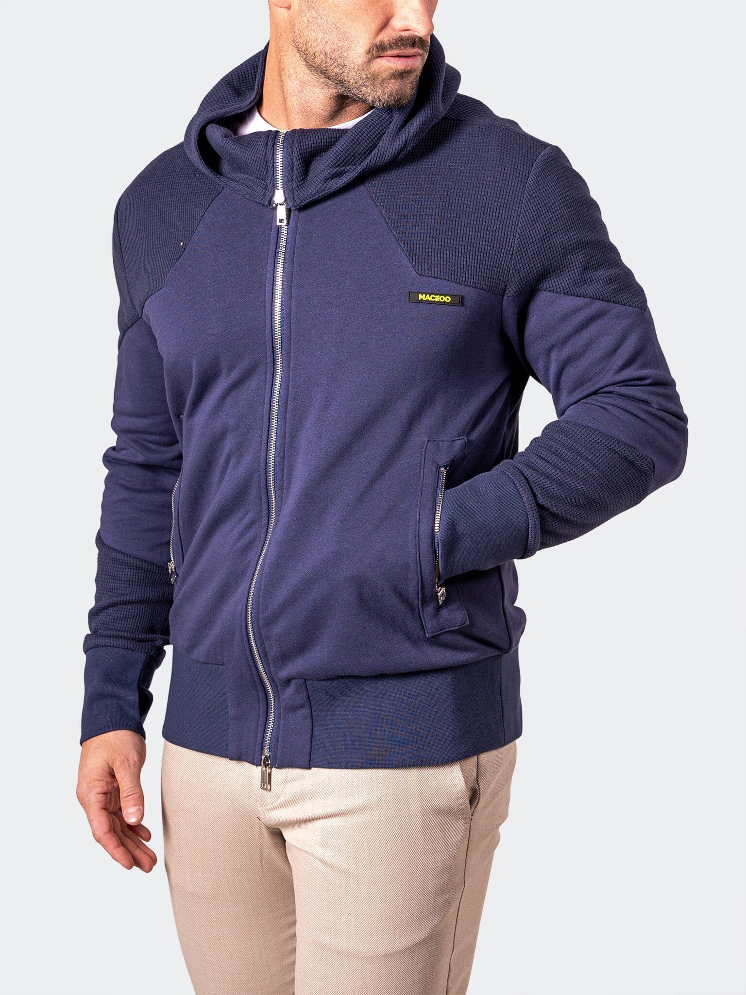 Indigo Blue Zip Hoodie