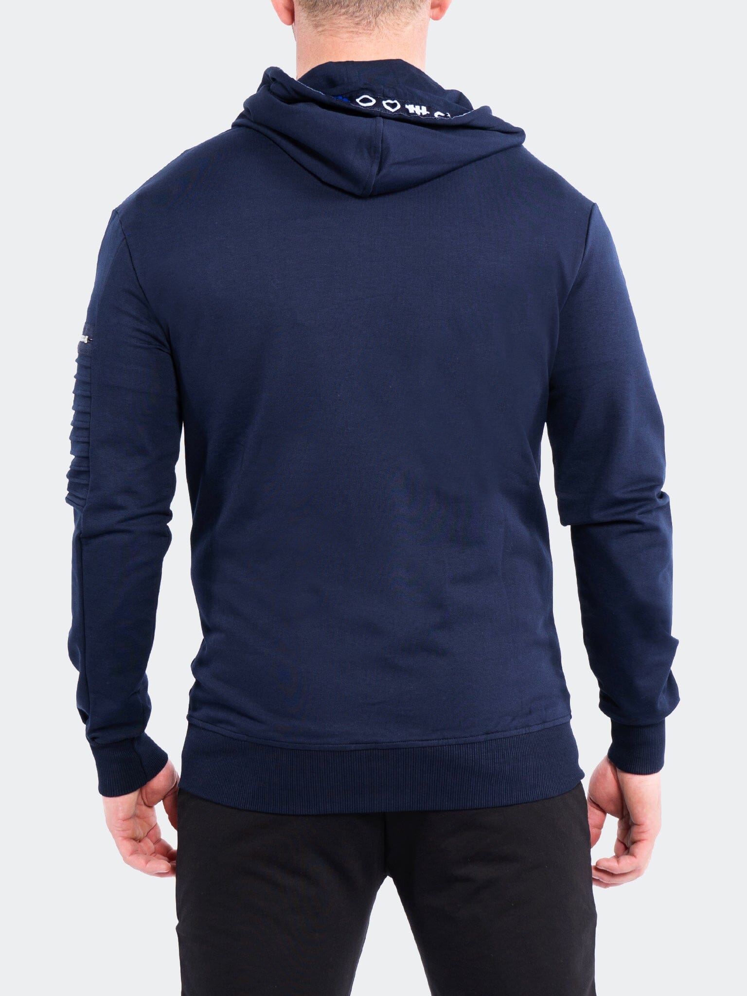 Perm Navy Full-Zip Hoodie