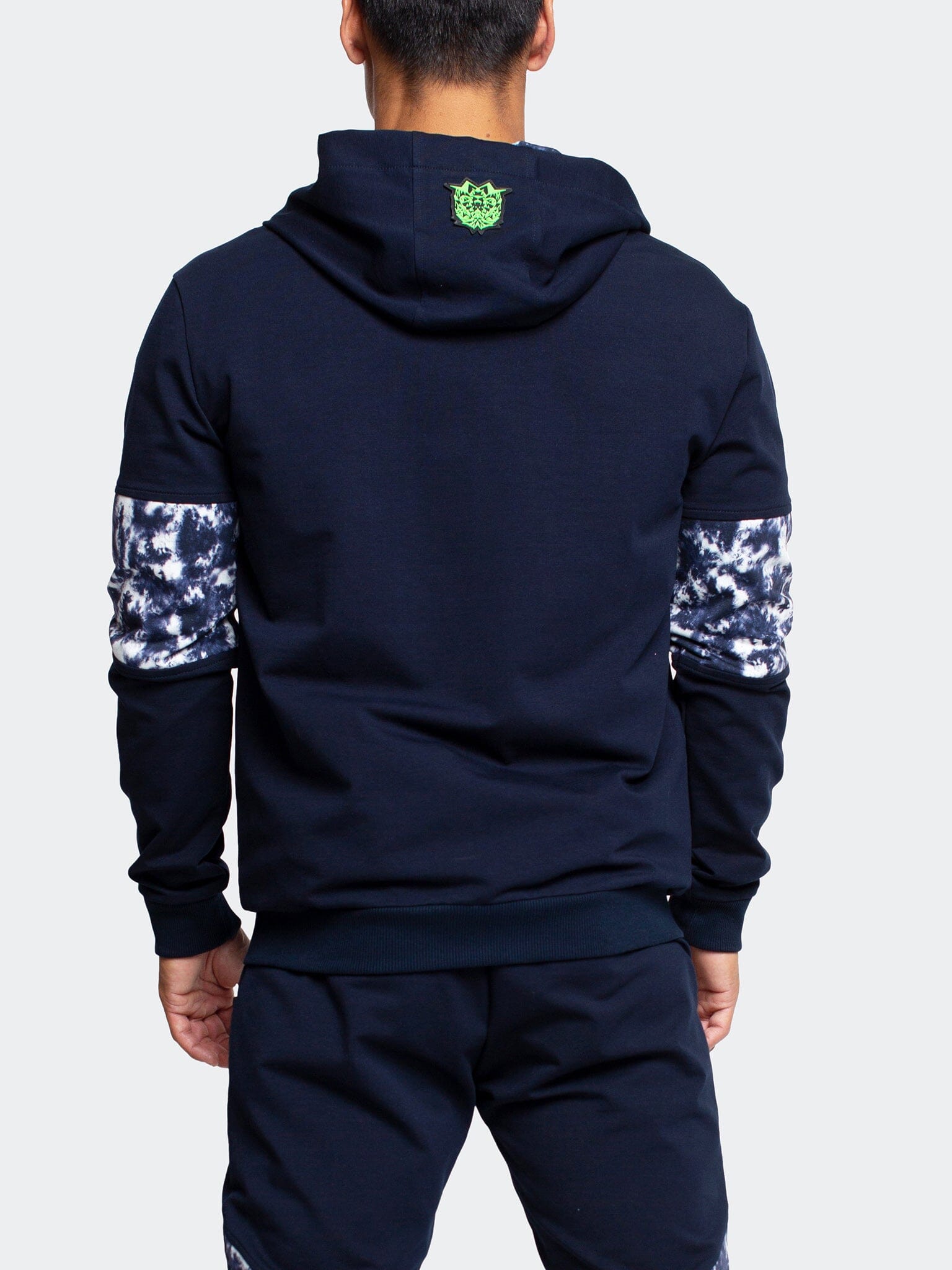 TieDye Navy Full-Zip Hoodie