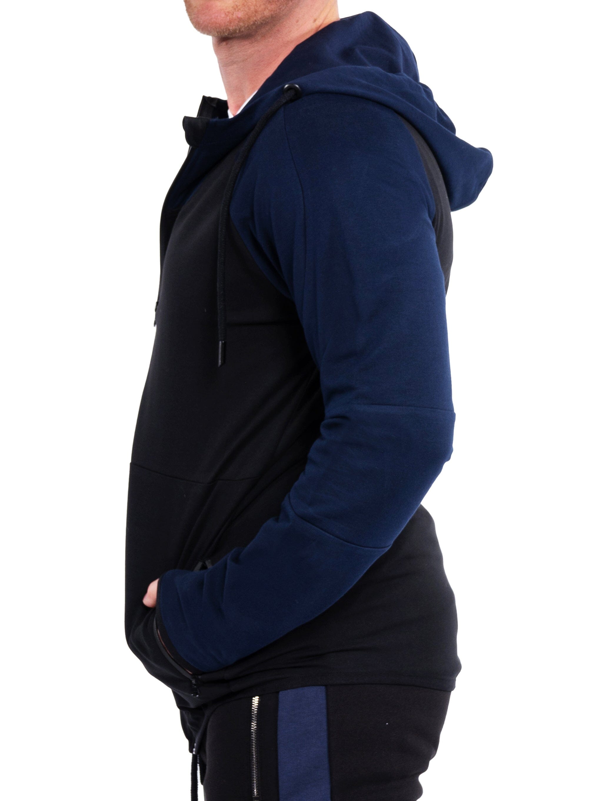 BlueTrim Black Hoodie