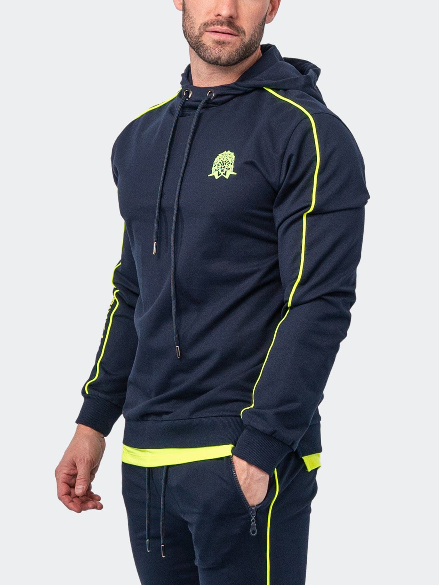 Current Navy Neon Hoodie