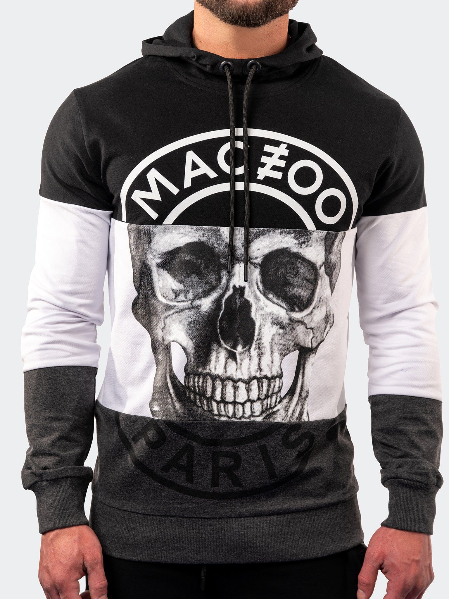 Paris Skull Grey Hoodie
