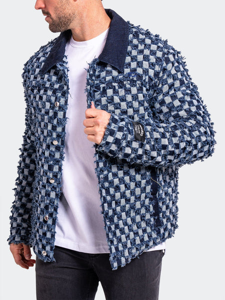 Ascension Blue Check Denim Jacket – Maceoo