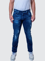 Jeans Distressed Blue View-2