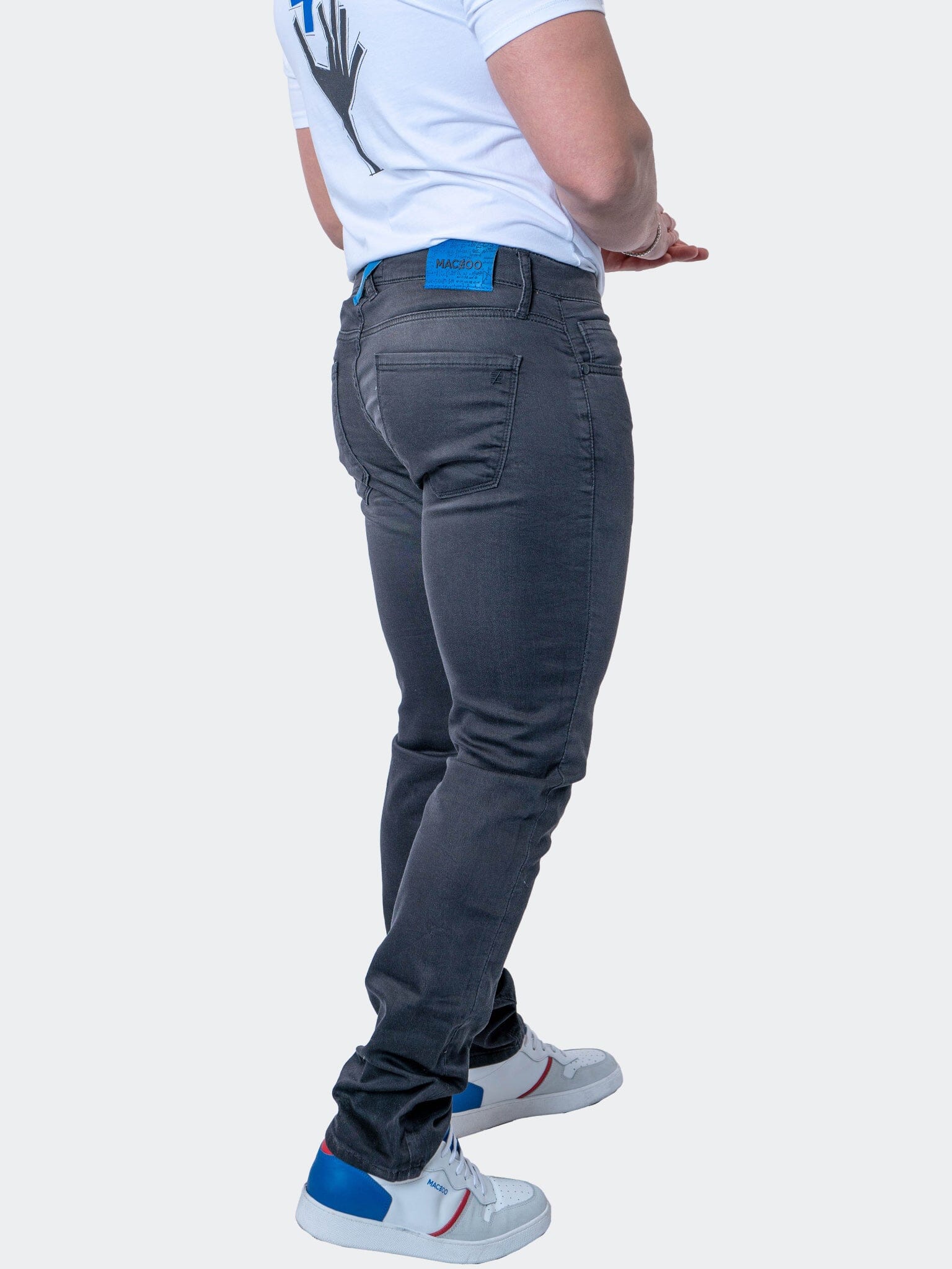 Perm Washed Black Stretch Jeans