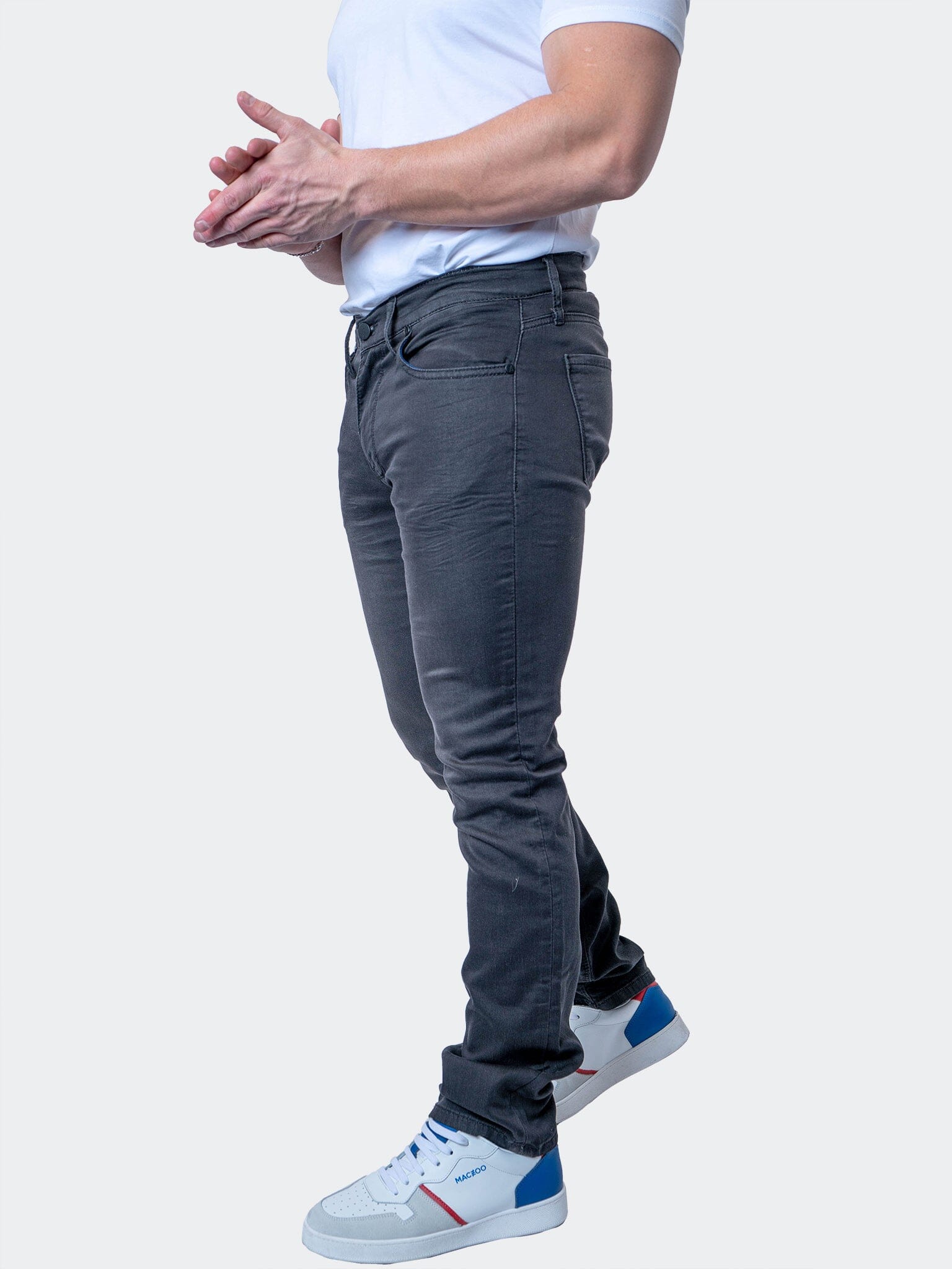 Perm Washed Black Stretch Jeans