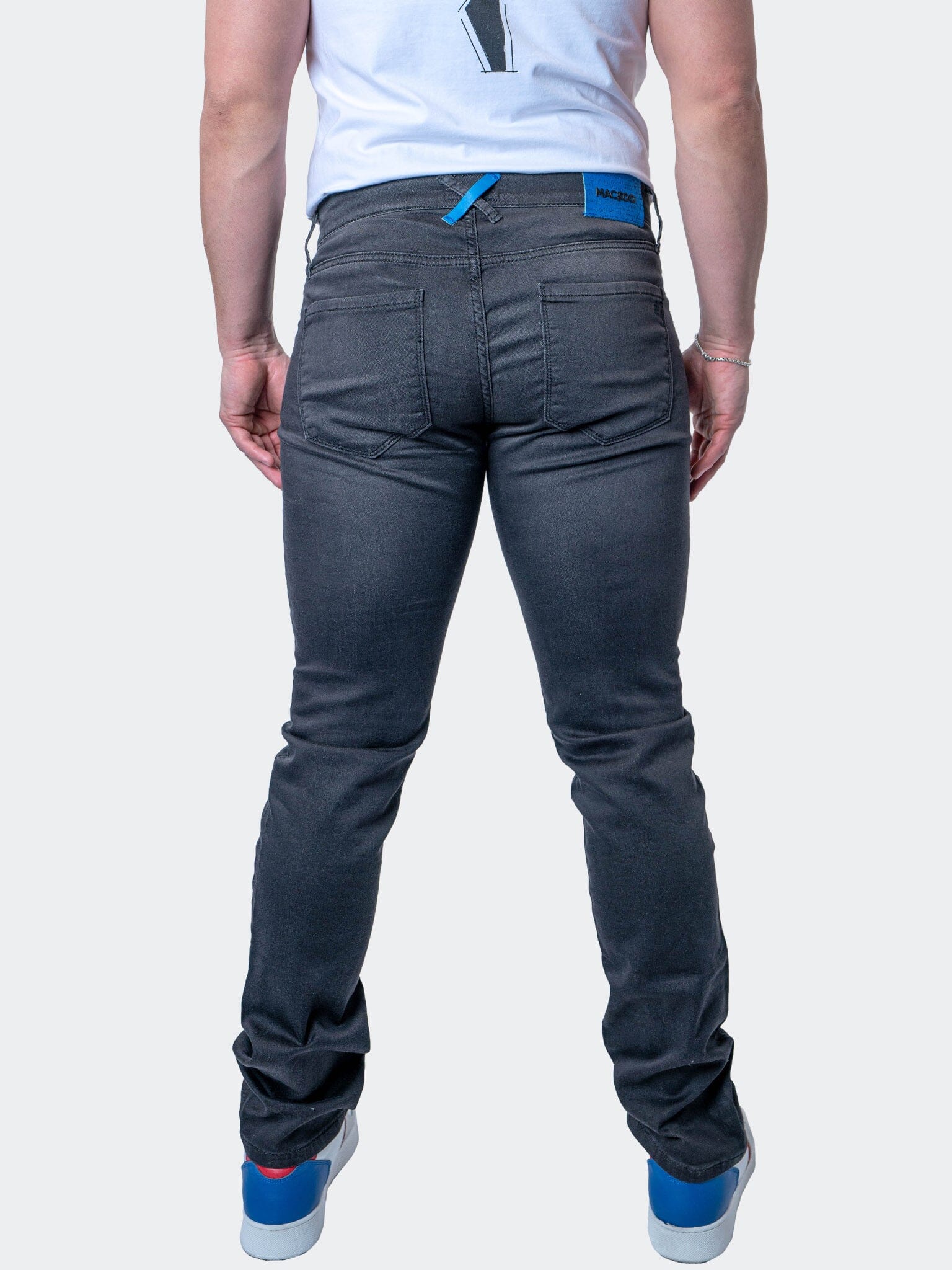 Perm Washed Black Stretch Jeans