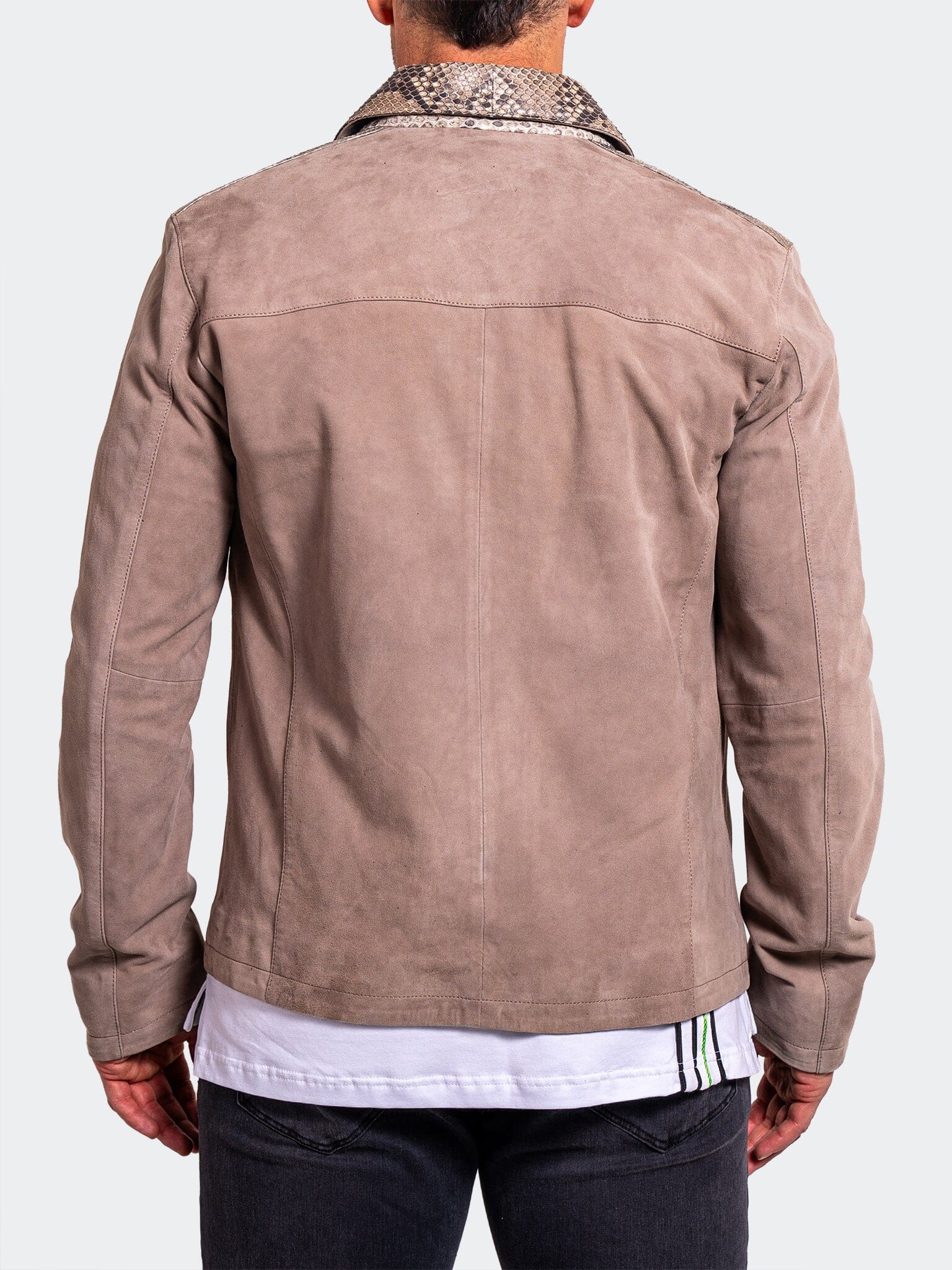 Maco:★ Ascension Taupe Leather Jacket – Maceoo