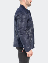 Leather ButtonUp Navy View-6