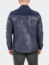 Leather ButtonUp Navy View-9