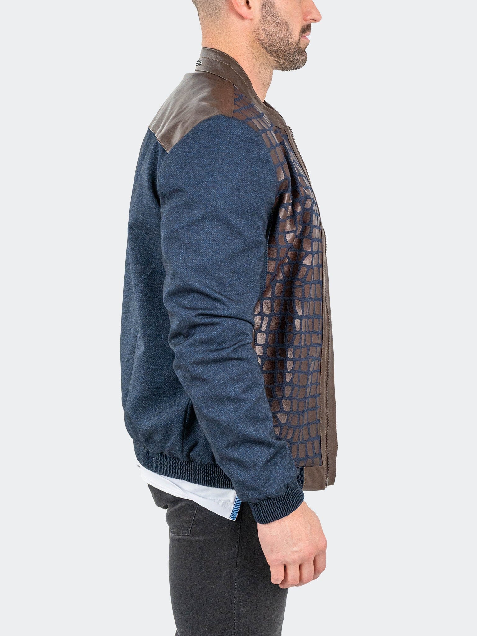 CobbleStone Navy Leather Jacket