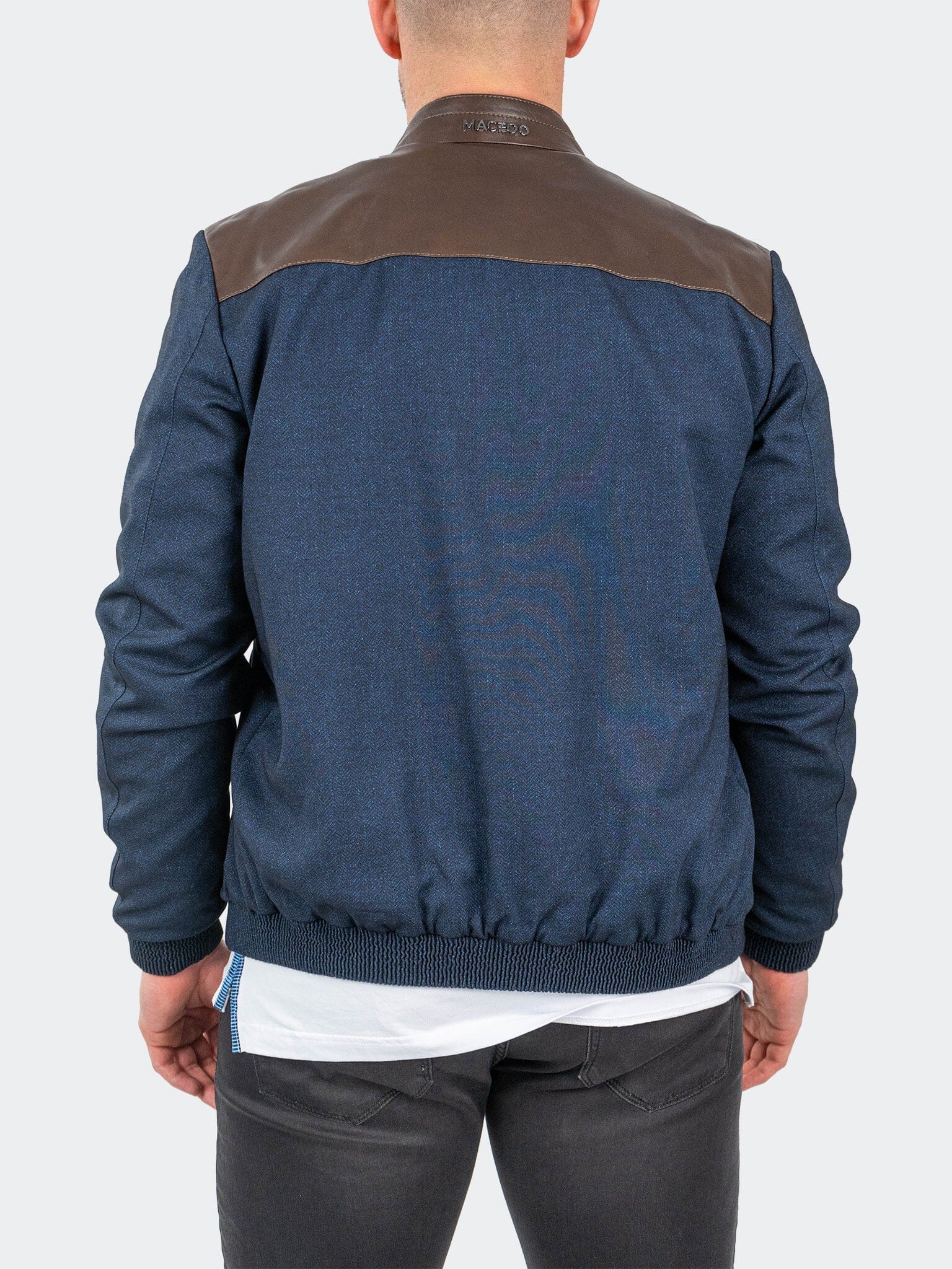 CobbleStone Navy Leather Jacket