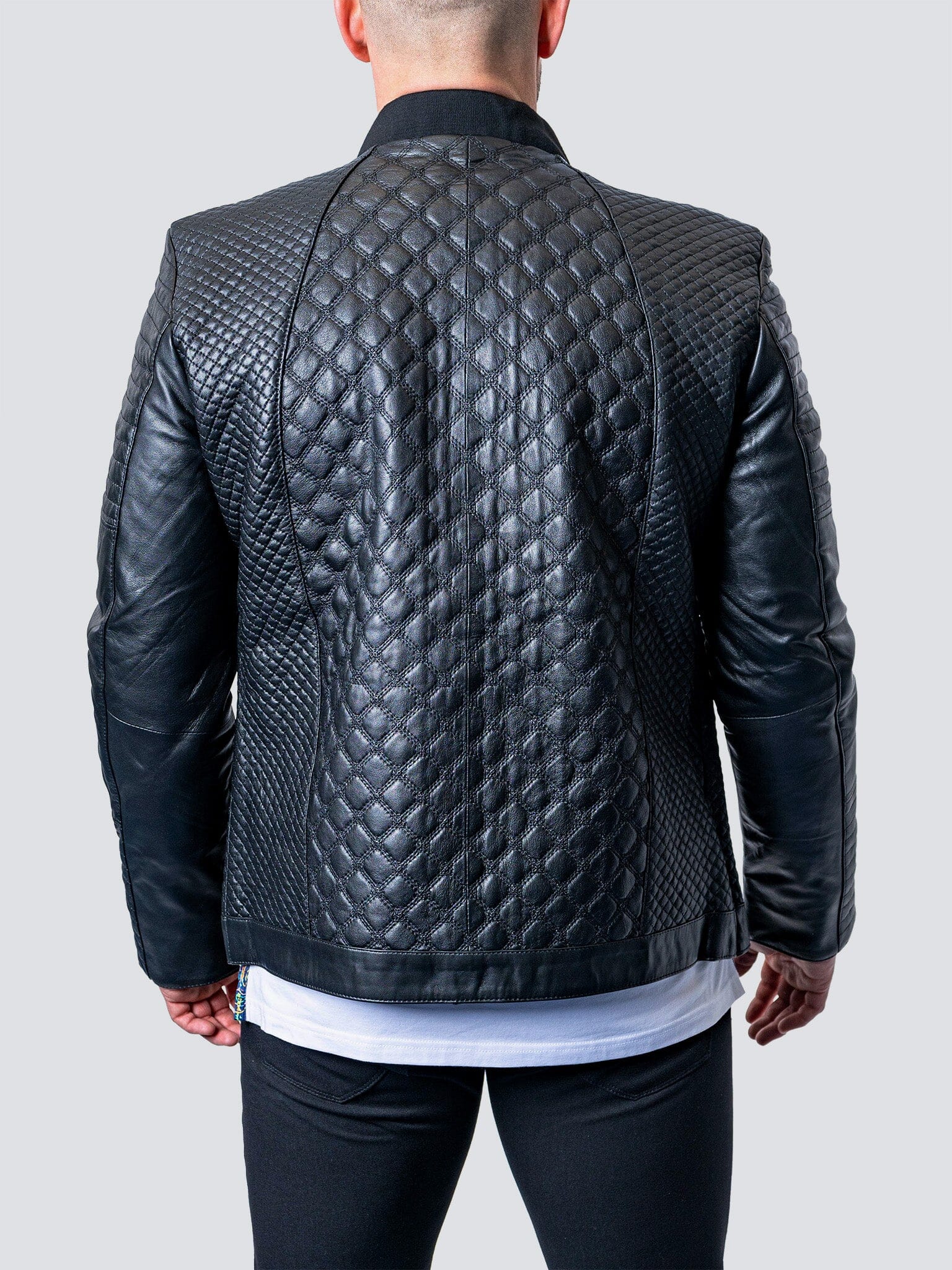 Croco Black Leather Jacket